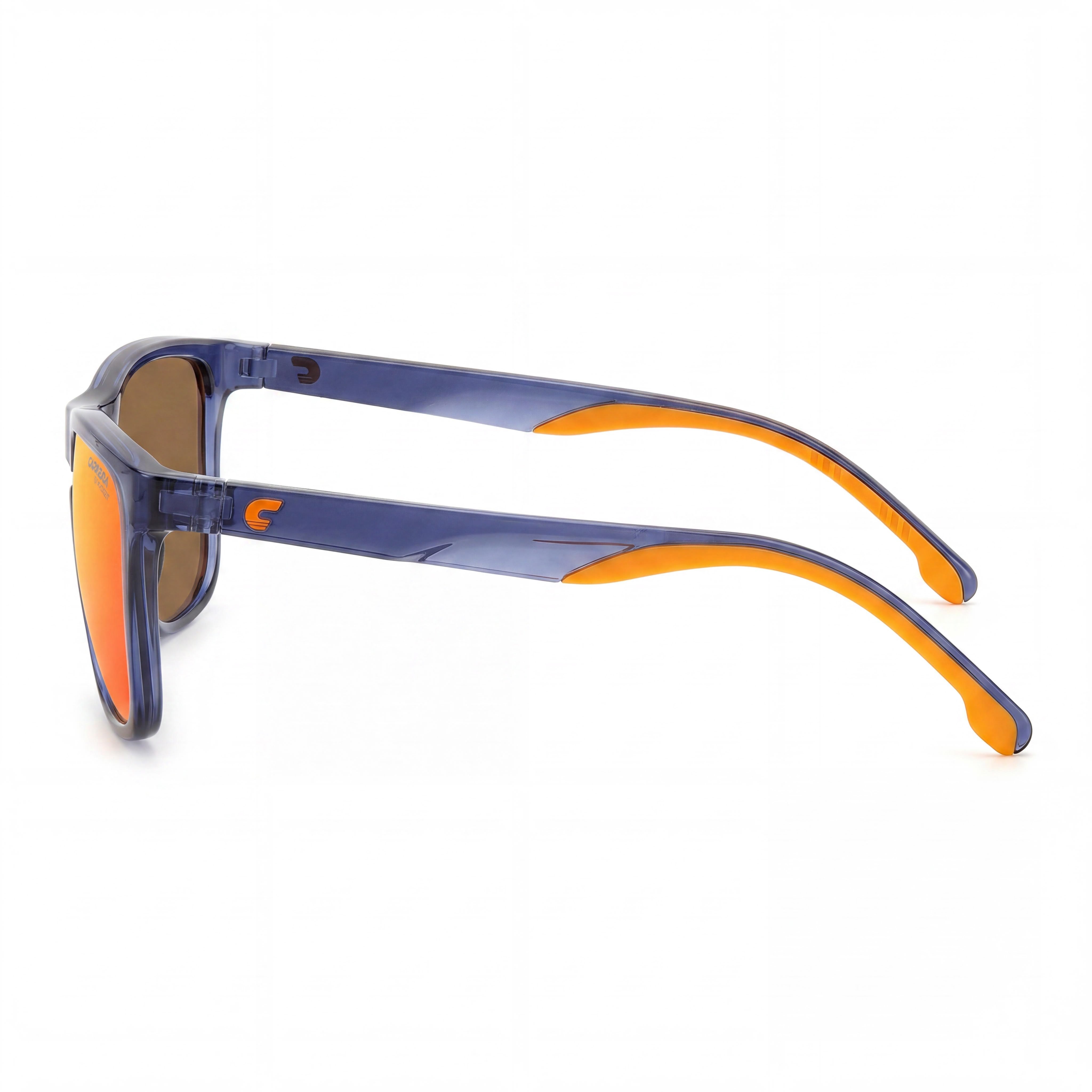 Gafas de sol Carrera Classic unisex, montura azul-naranja, lentes azules, de propionato inyectado, protección UV, 56 mm, Photo 3