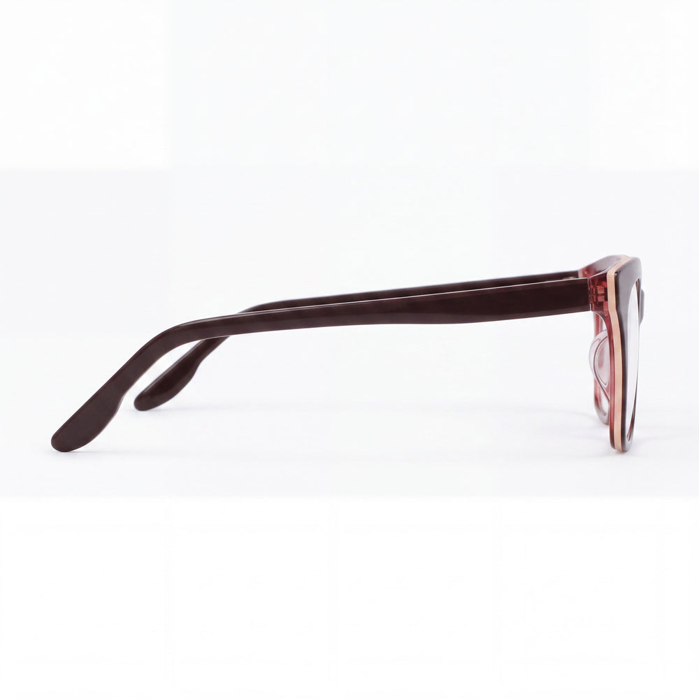 Nike 7167lb Men's Eyewear, Brown Metal Frame, Clear Polycarbonate Lenses, 52mm Lens Width