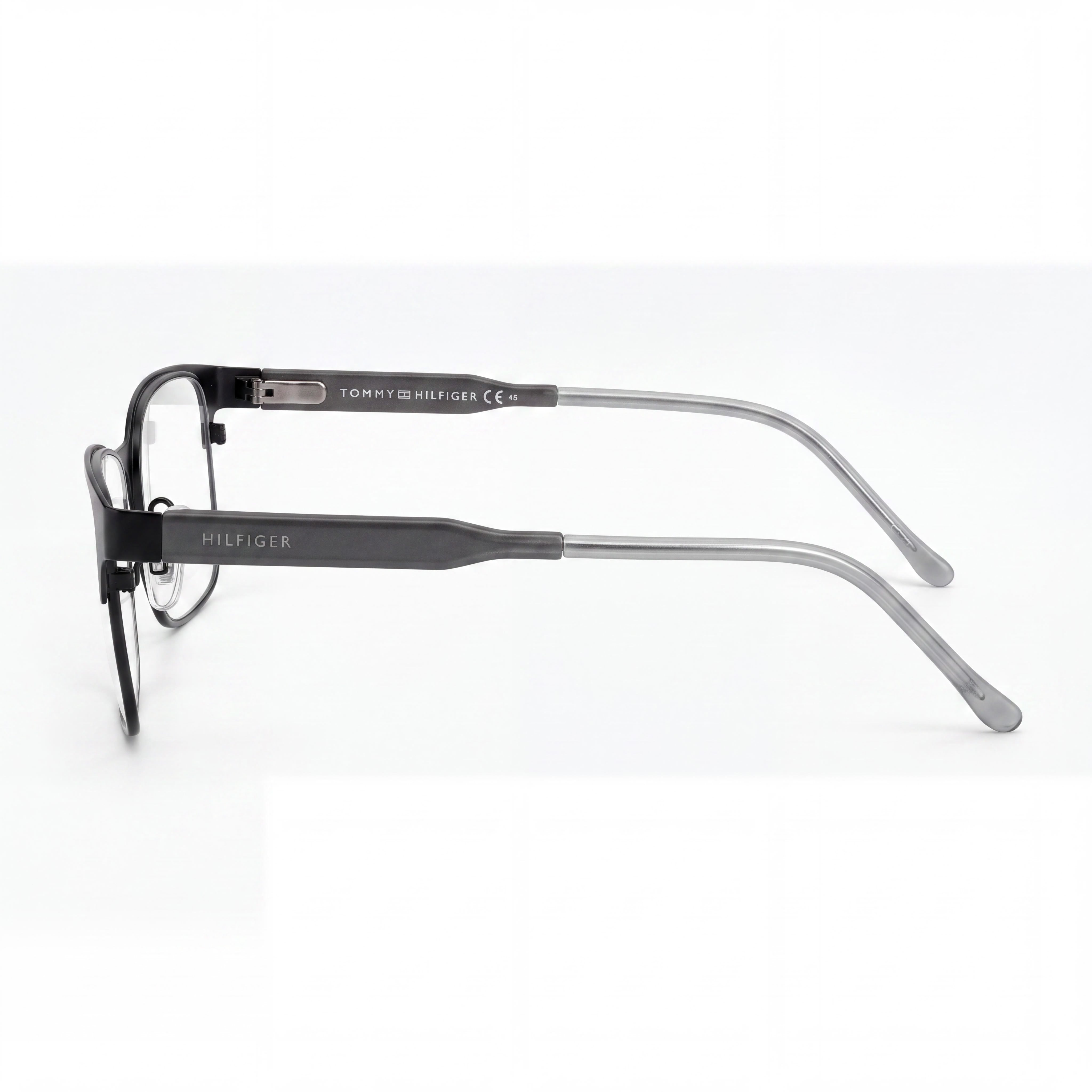 Tommy Hilfiger TH 1396 Unisex Alloy Steel Matte Dark Rust Brown Eyeglasses with Polycarbonate Lenses 53-18-140, Photo 2