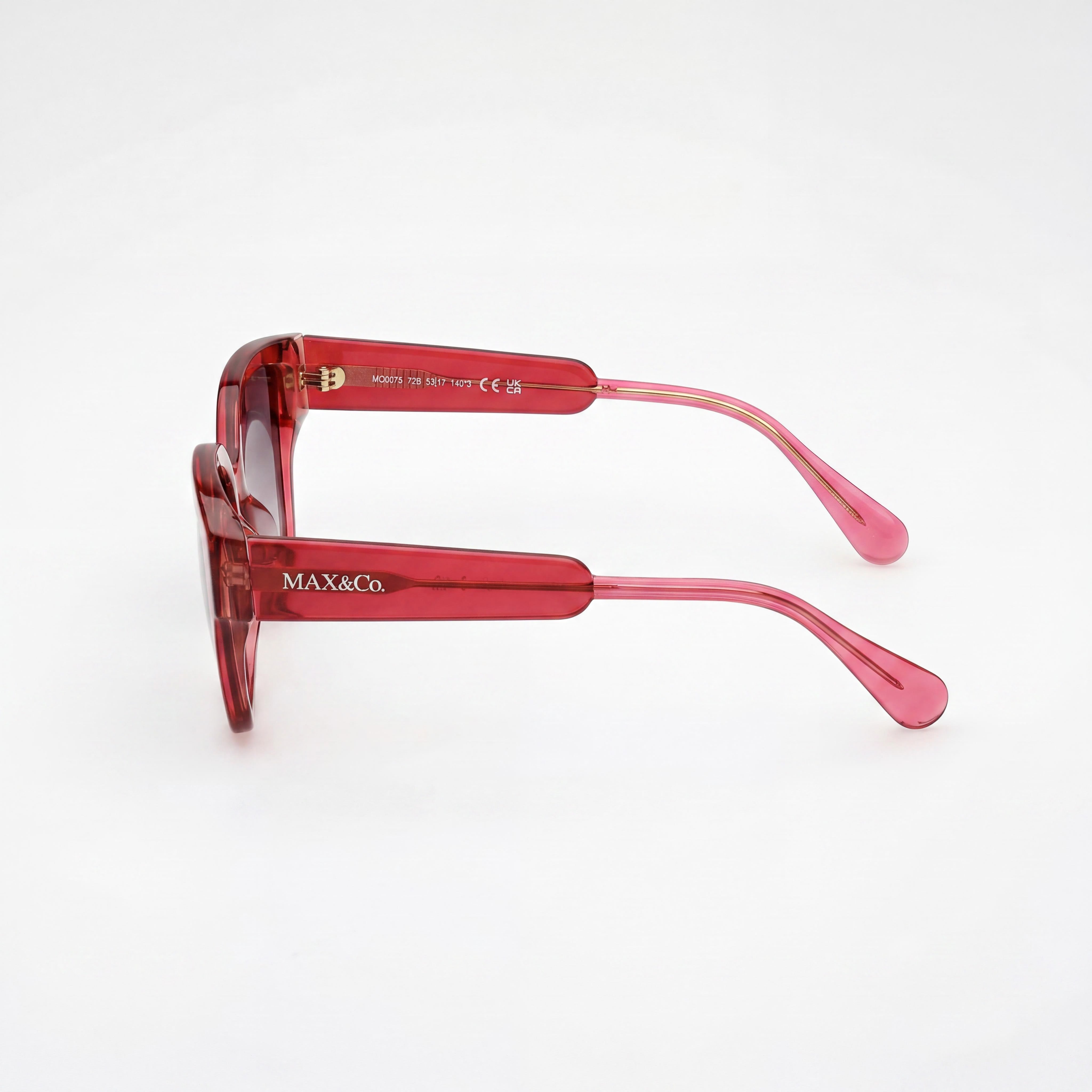 Max & Co. Modern Women's Roze Plastic Frame Grey Lens Non-Polarized UV Protected Fashion Sunglasses 55mm, Photo 3