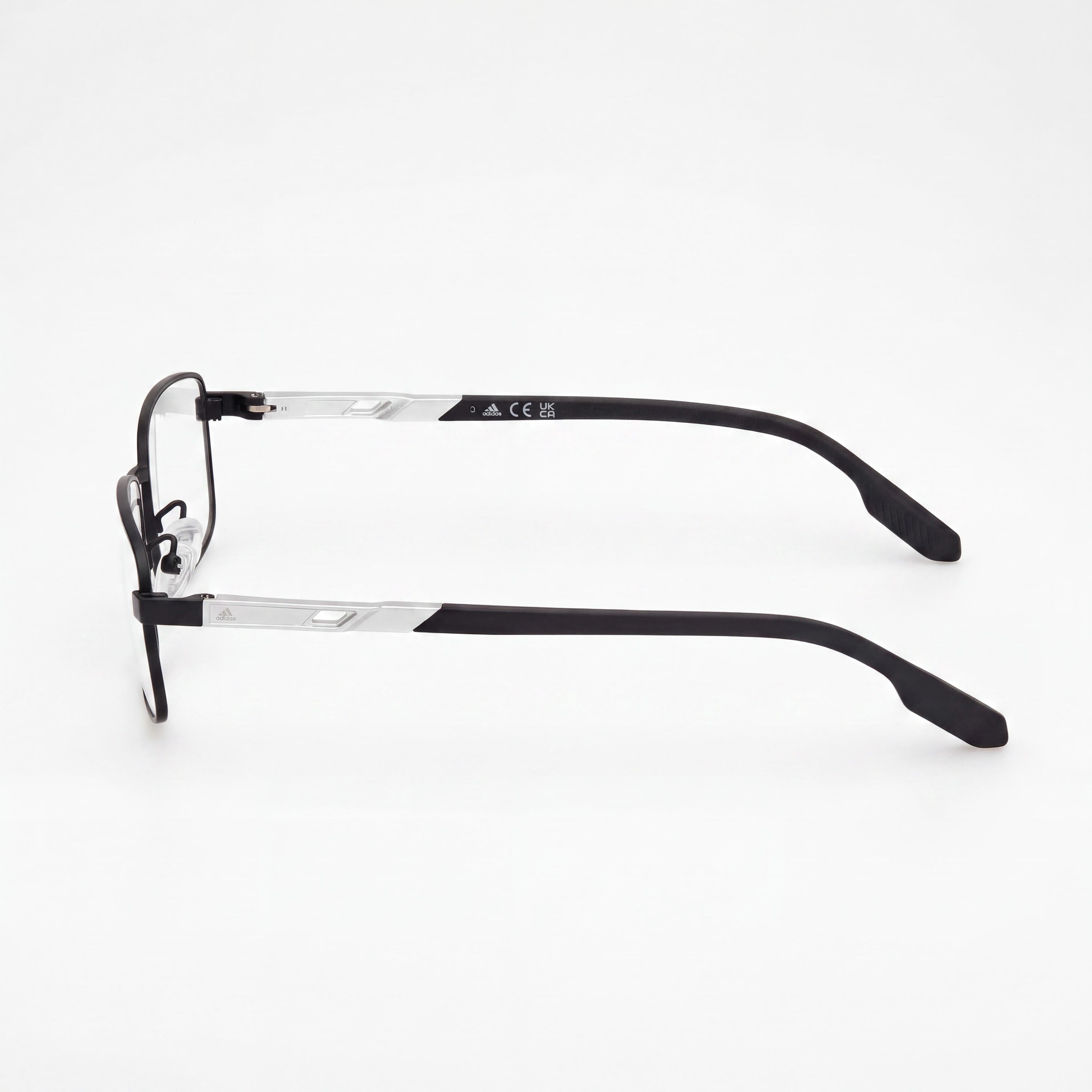 Adidas Casual Unisex Metal Matte Black Transparent Eyeglasses 55-15-145, Photo 3