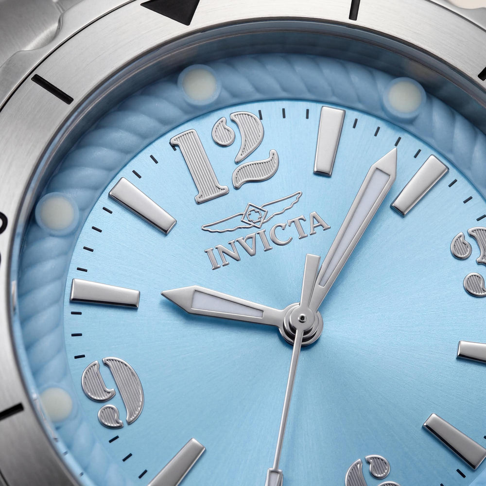 Reloj Invicta Angel 48848 de cuarzo clásico de acero inoxidable para mujer, esfera azul, 38 mm