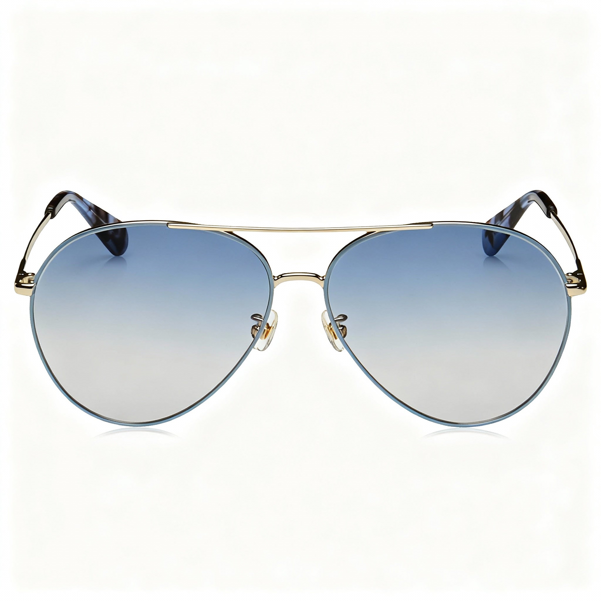 kate spade new york Carolane/F/S Women's Pilot Blue Gold Metal Frame Blue Lens Sunglasses 61-13-140mm, Photo 4