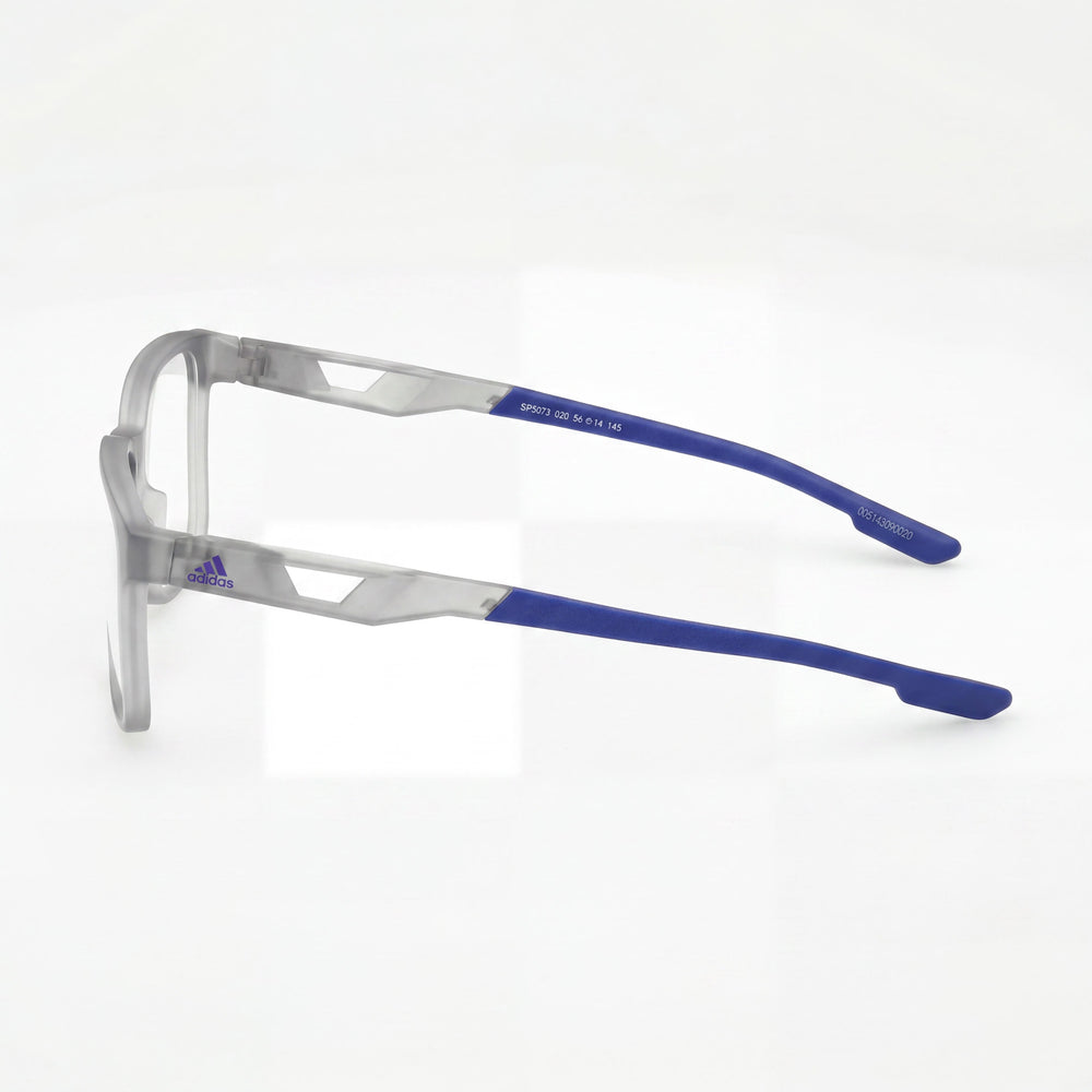 Gafas Adidas redondas para hombre con montura de plástico gris y lentes de plástico transparente, tamaño 58-14-145