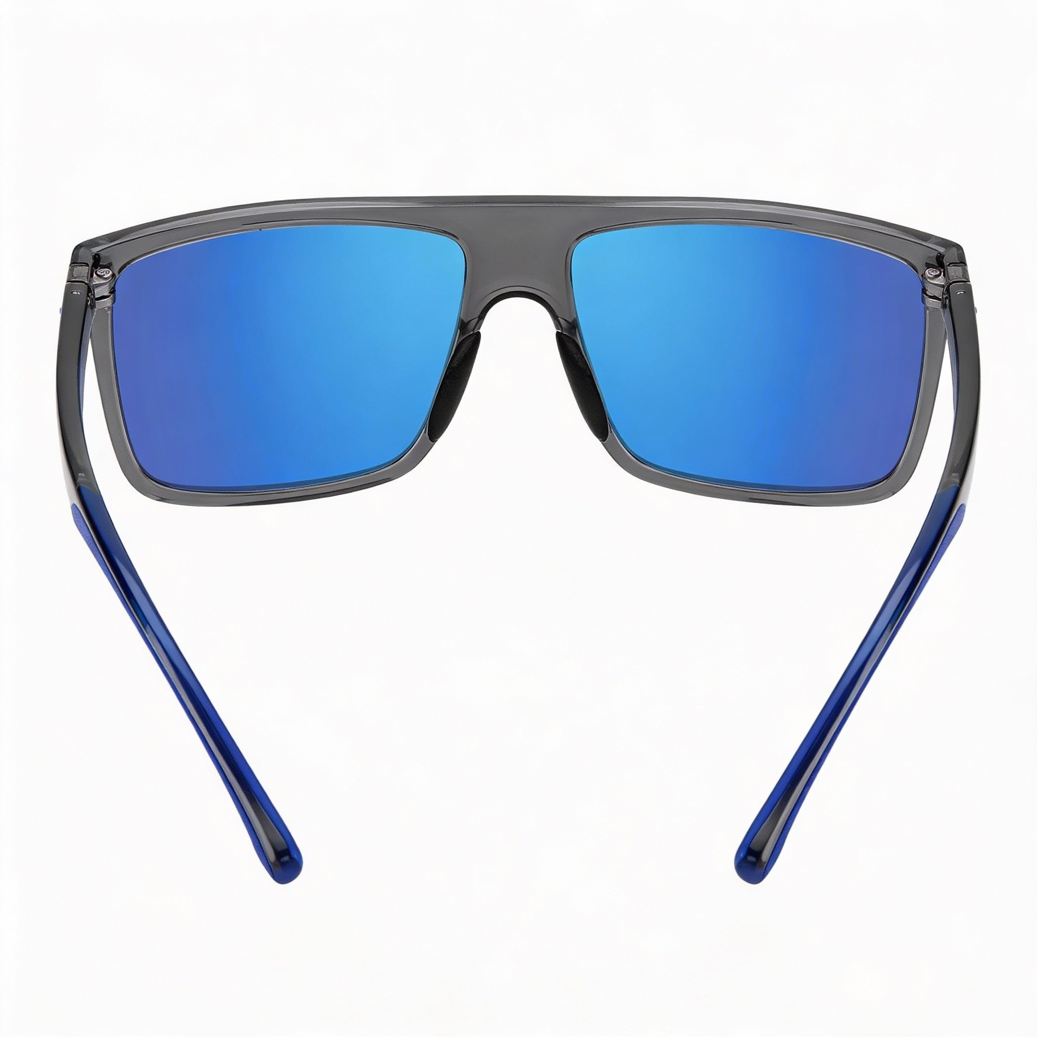 Carrera 8055/S Men's Transparent Grey Polyamide Frame Blue Multilayer Lens UV Sunglasses 58mm, Photo 4