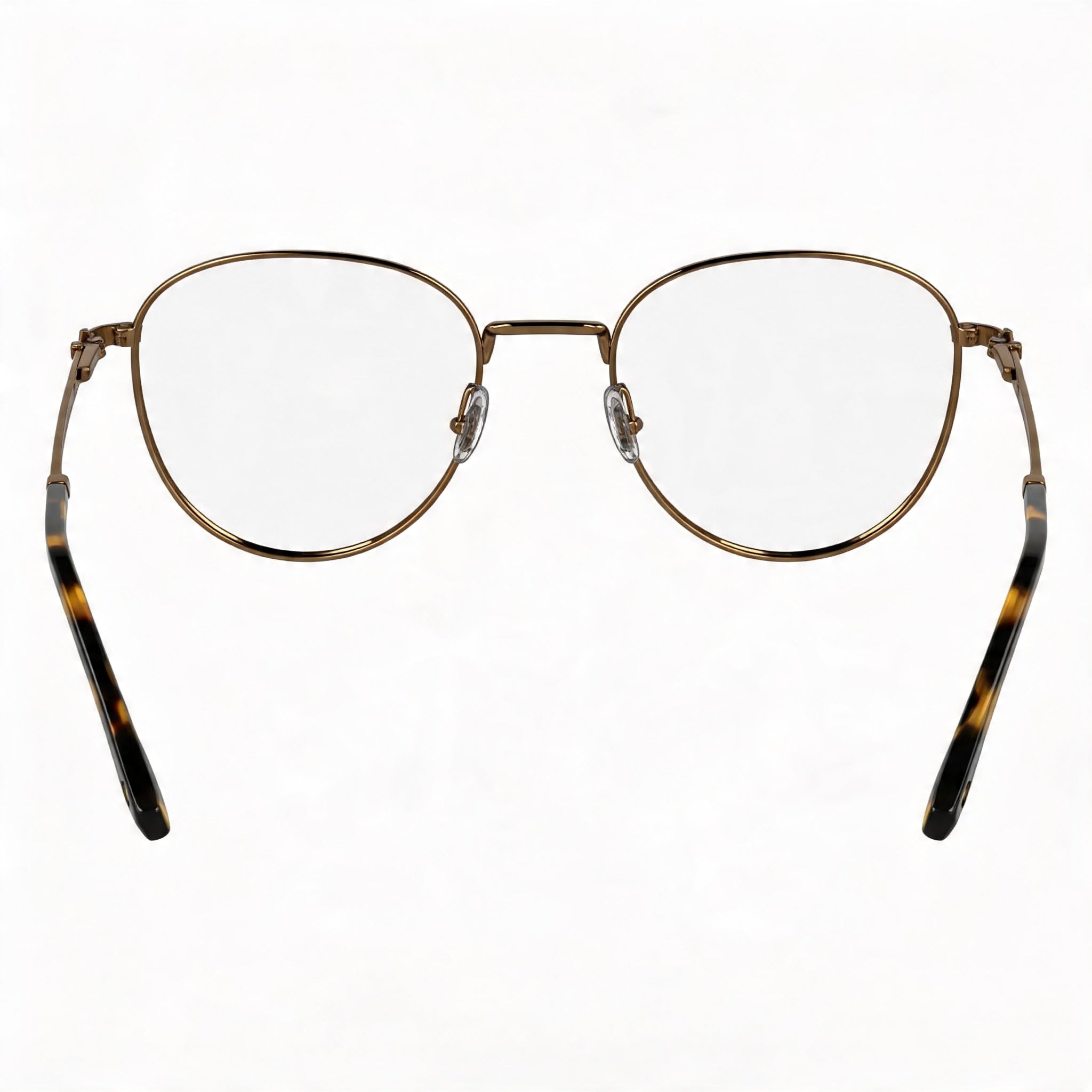 Gafas unisex Lacoste Modern L2312 con montura ovalada de metal de aro completo en oro ámbar, ancho de mica de 52 mm, Photo 3