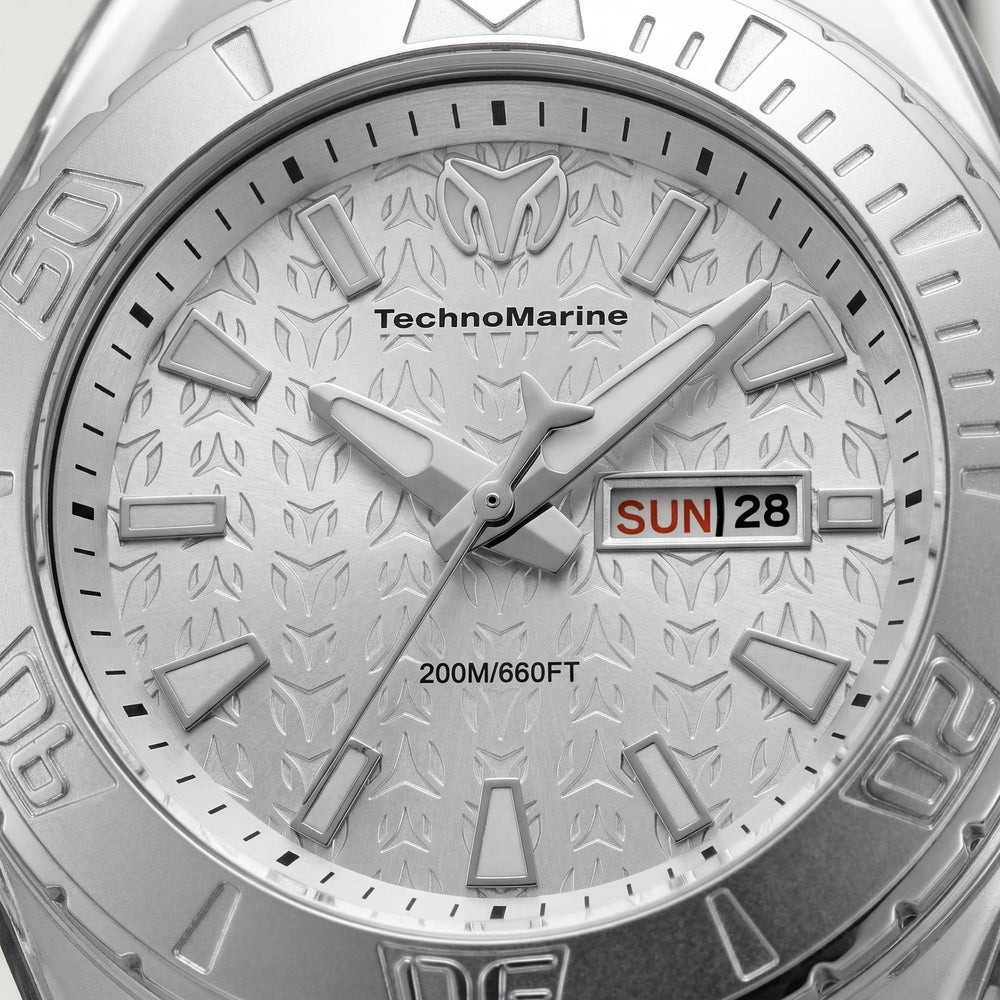 Technomarine Cruise TM-122016 Unisex Modern 36mm Silver Case Silicone Quartz Water Resistant Watch