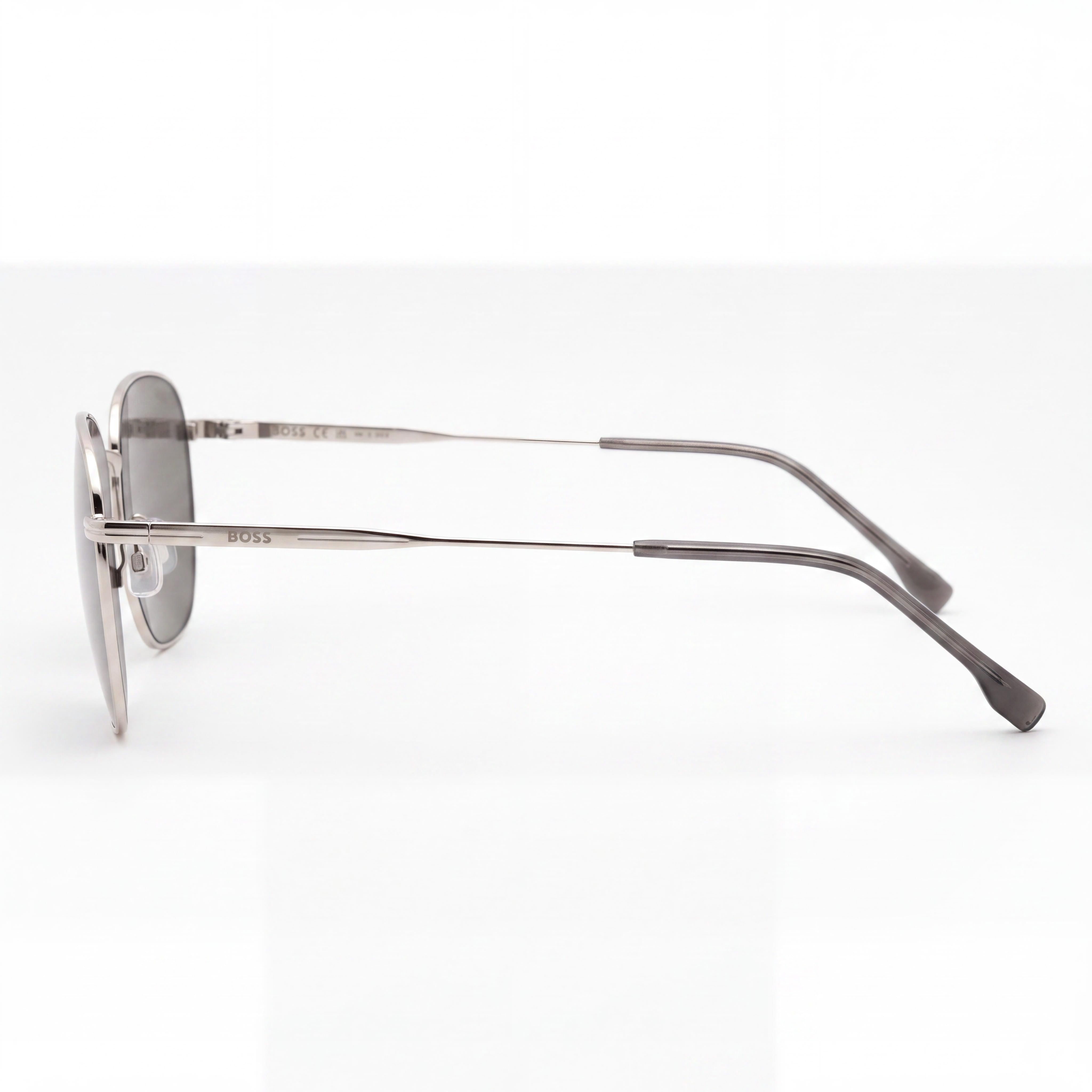 Hugo Boss BOSS 1561/F/SK Gafas de sol cuadradas de metal paladio con lentes plateadas no polarizadas para hombre 57 mm, Photo 3