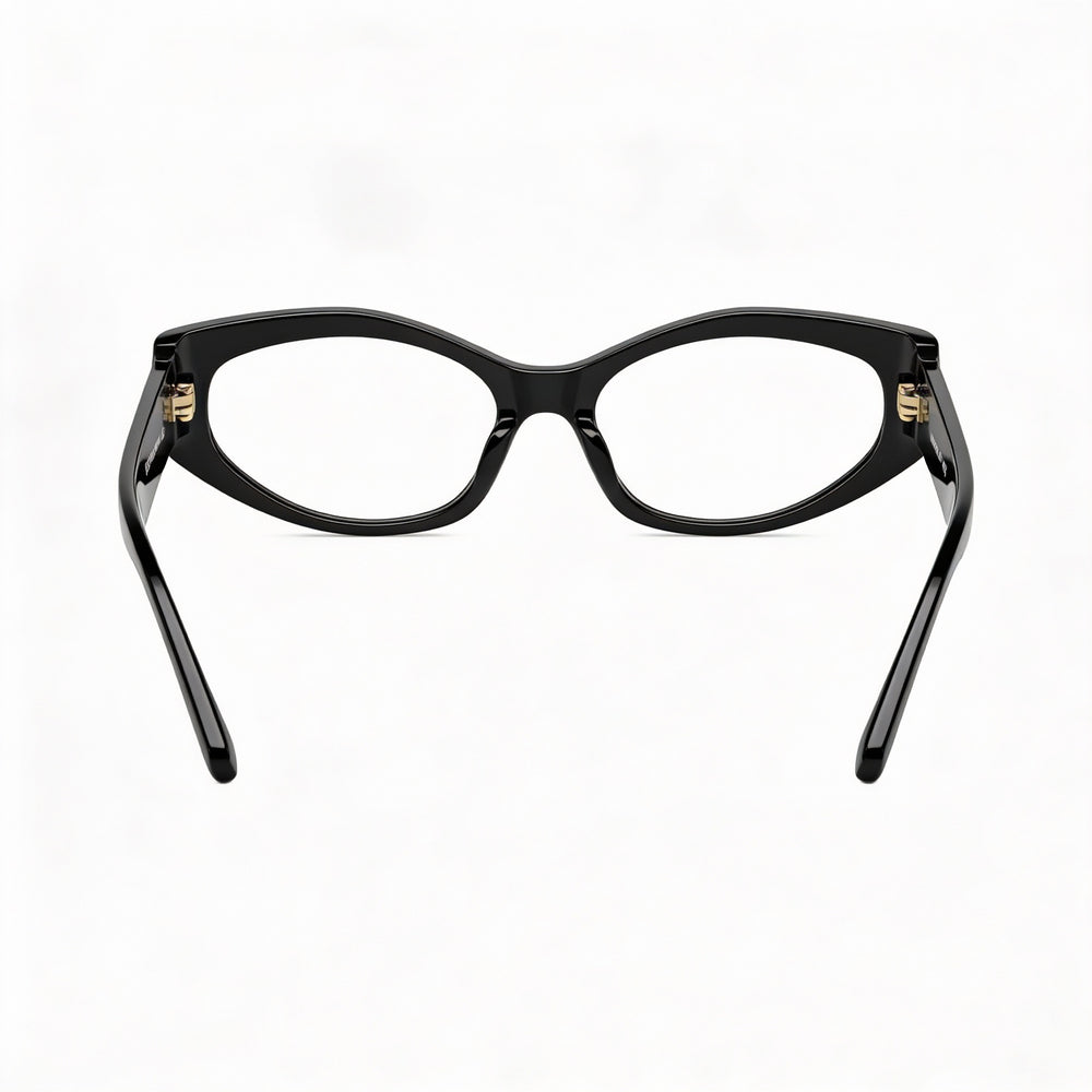 Versace Ve 3369 Women's Black Acetate Frame with Clear Polycarbonate Lenses, 53mm Lens Width