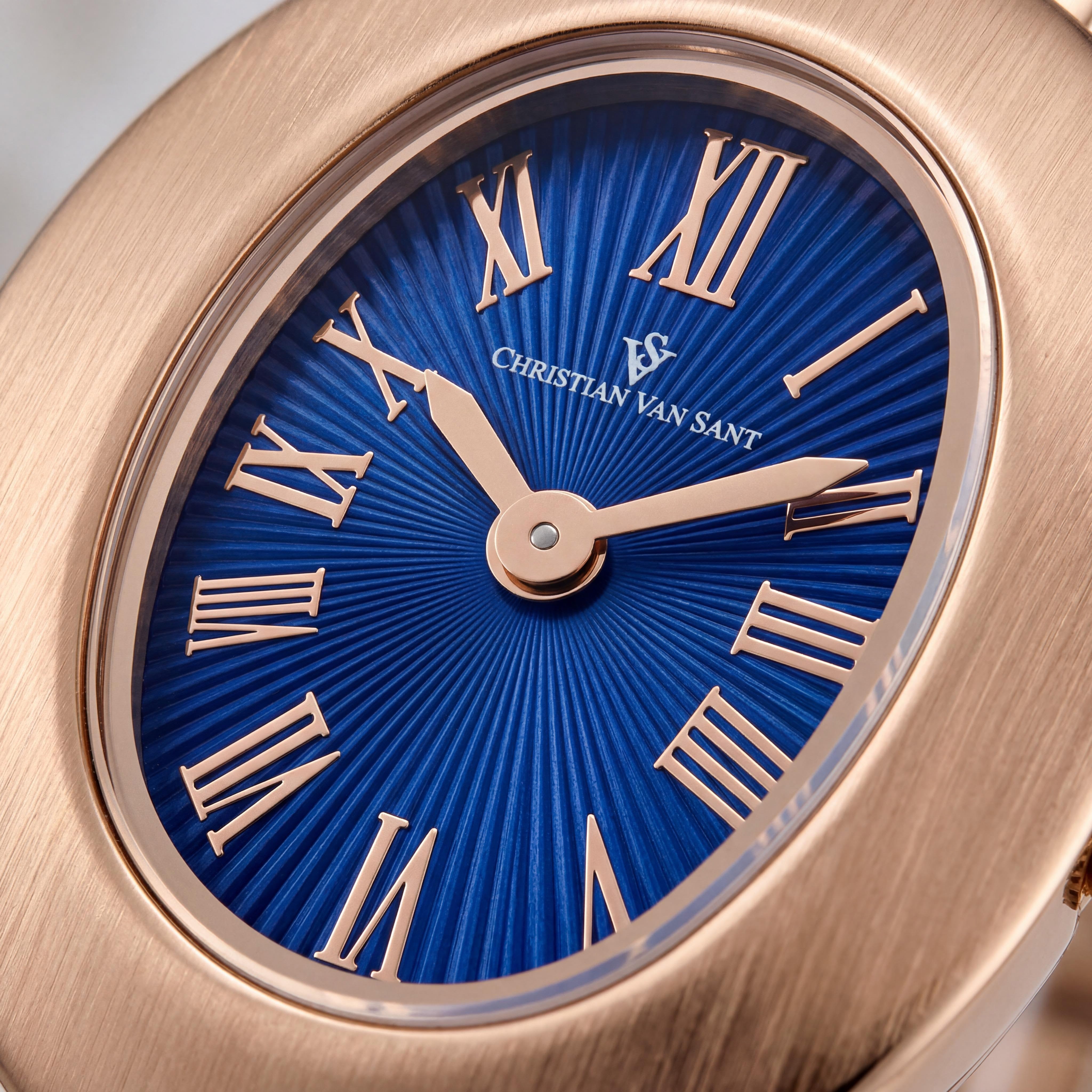 Reloj de cuarzo Christian Van Sant Anora CV4341 para mujer con esfera azul, caja y correa de acero inoxidable, Photo 2