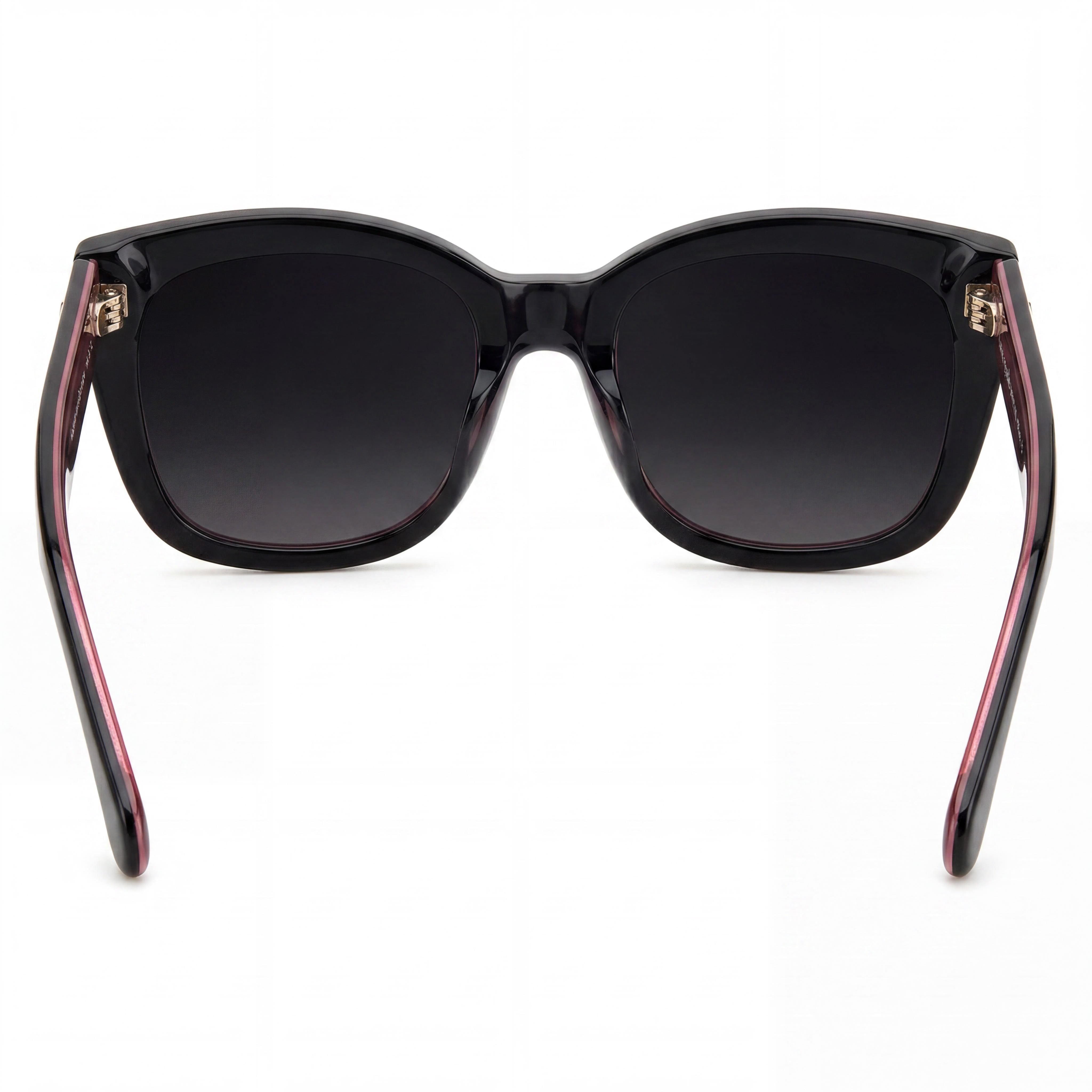 kate spade new york Tammy/S Women's Black Pink Plastic Rectangular Grey Shaded Polarized UV Protection Sunglasses 53mm, Photo 4