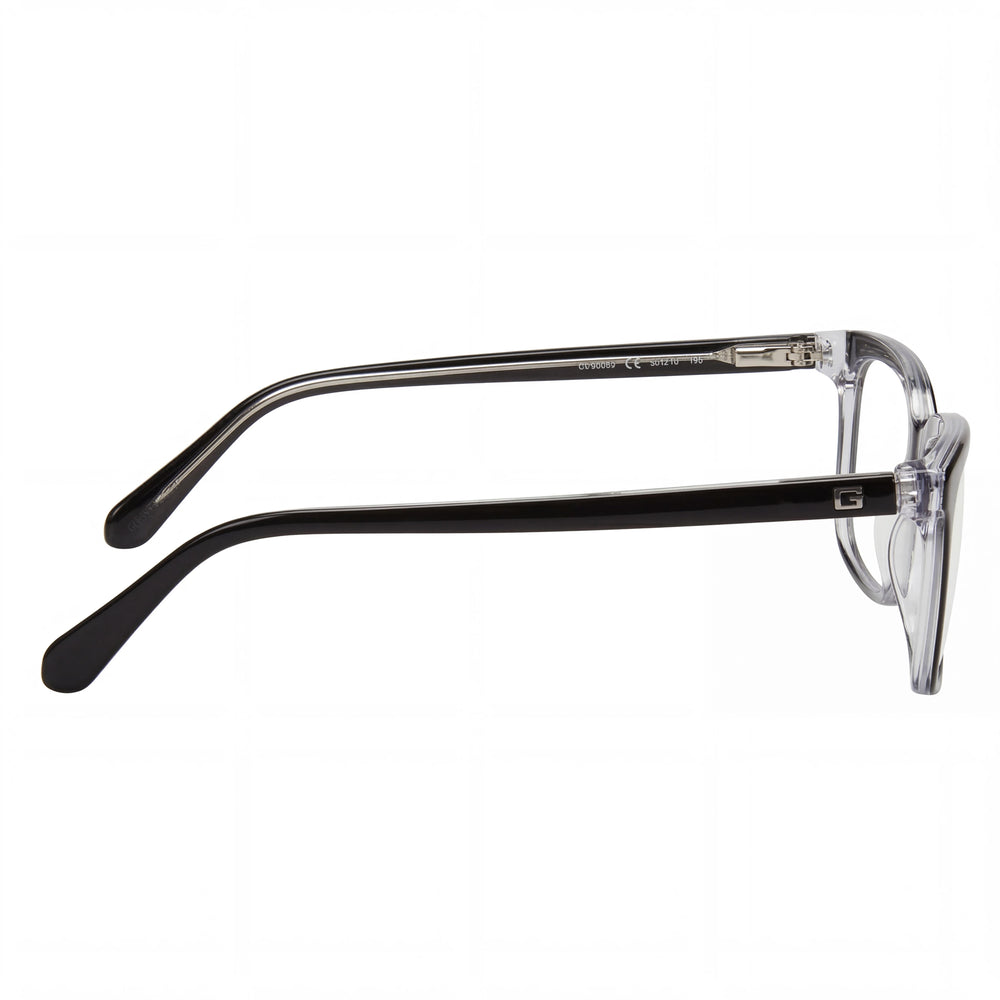 GUESS Gu50063 Men's Black Monocolor Plastic Eyeglasses Lens Width 56mm Bridge 18mm Temple Length 145mm