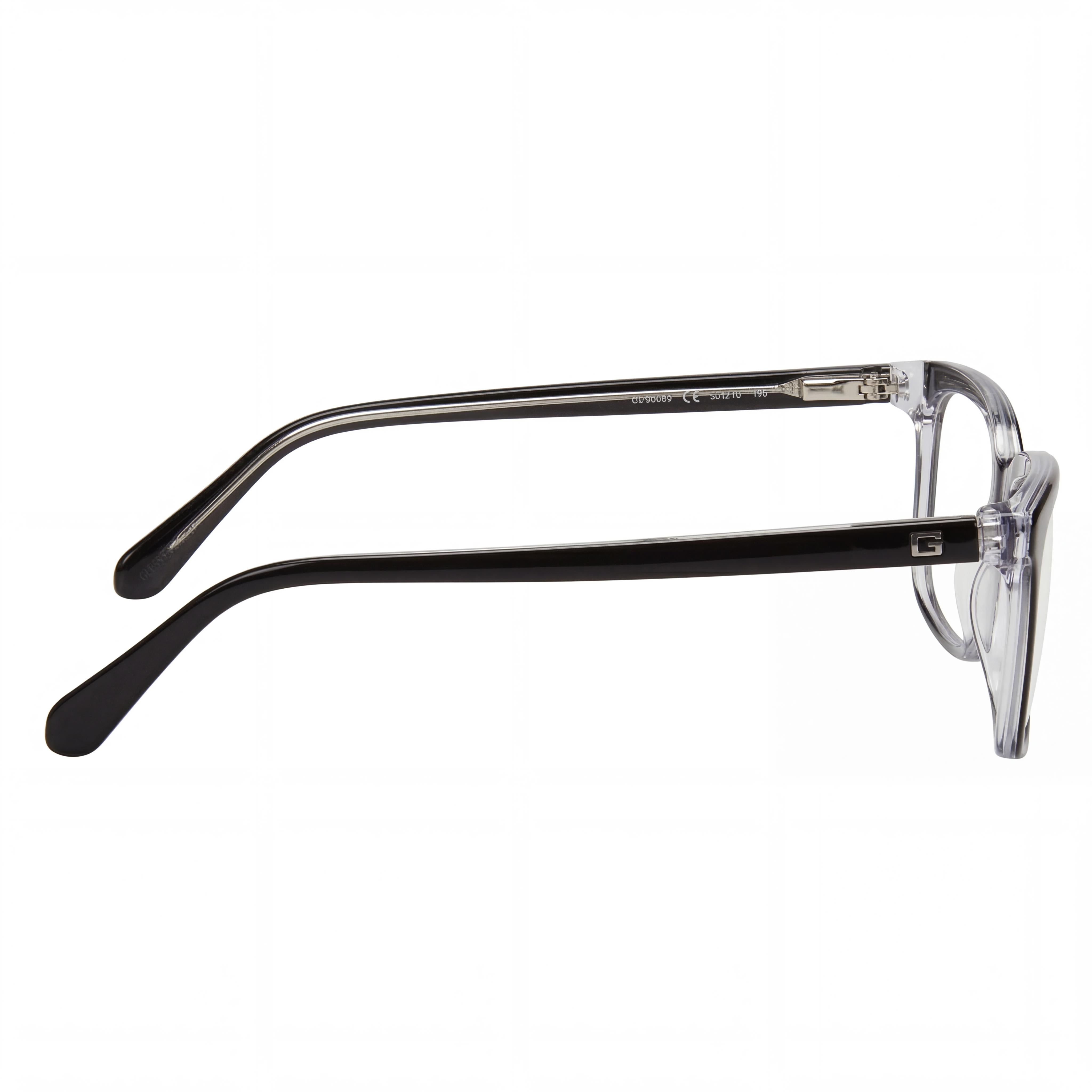 GUESS Gu50063 Men's Black Monocolor Plastic Eyeglasses Lens Width 56mm Bridge 18mm Temple Length 145mm, Photo 3