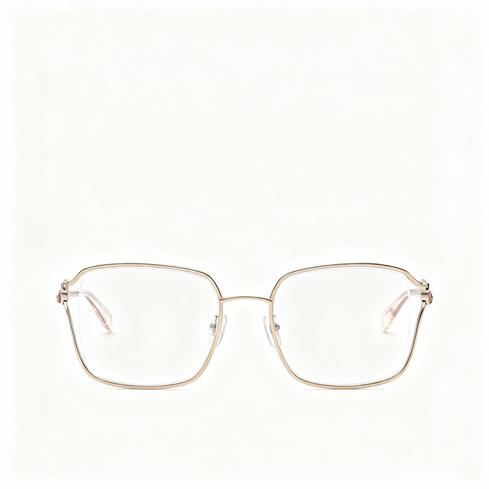 Gafas de sol Chopard VCHG29S para mujer, estilo casual, de metal, color oro rojo brillante, lentes no polarizadas, 53 mm