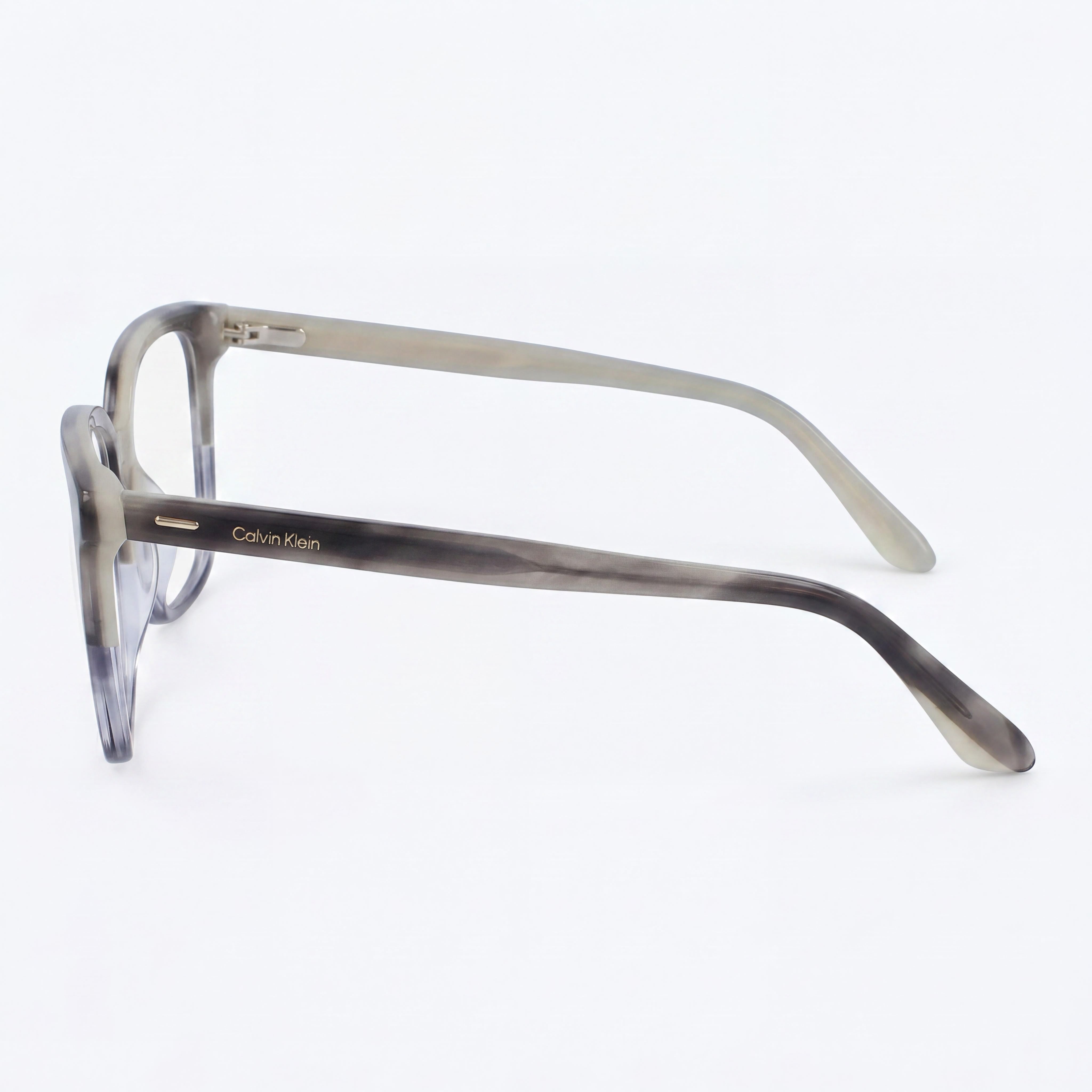 Calvin Klein Model Ck22540 Women's Acetate Optical Eyeglass Frame in Striped Grey, Lens Width 51mm, Photo 2