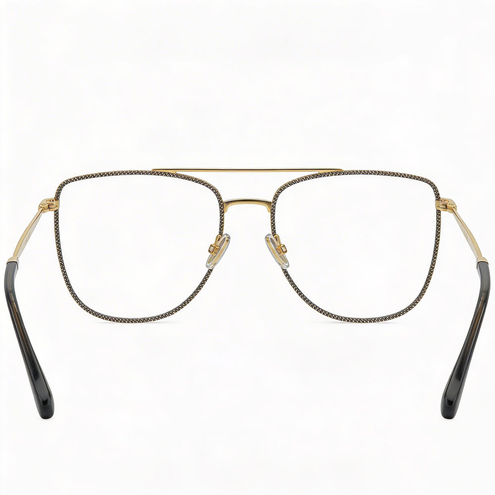 Gafas de sol Jimmy Choo para mujer, cuadradas, de metal brillante en oro rosa y policarbonato, 53 mm