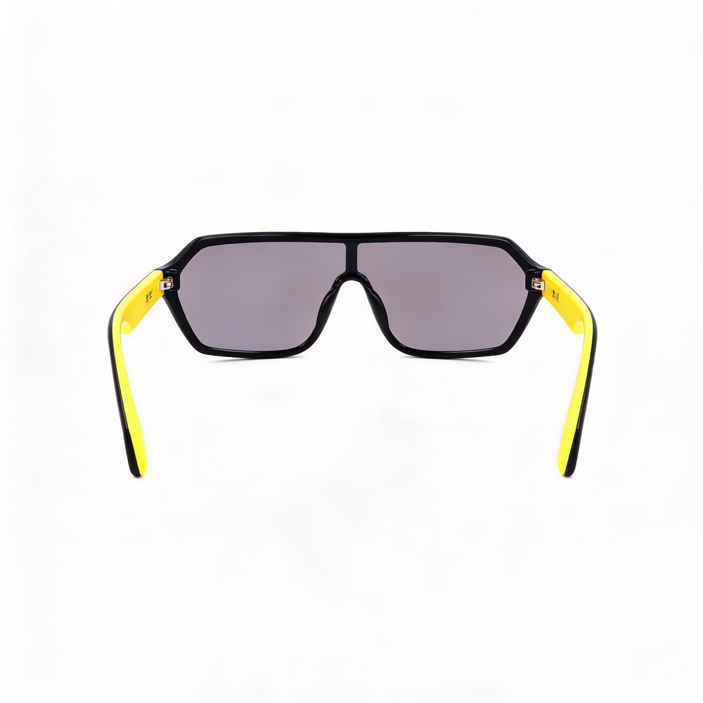 adidas Originals Or0022 Unisex Matte Black Plastic Mask Sunglasses Smoke Mirror UV Protection 131mm