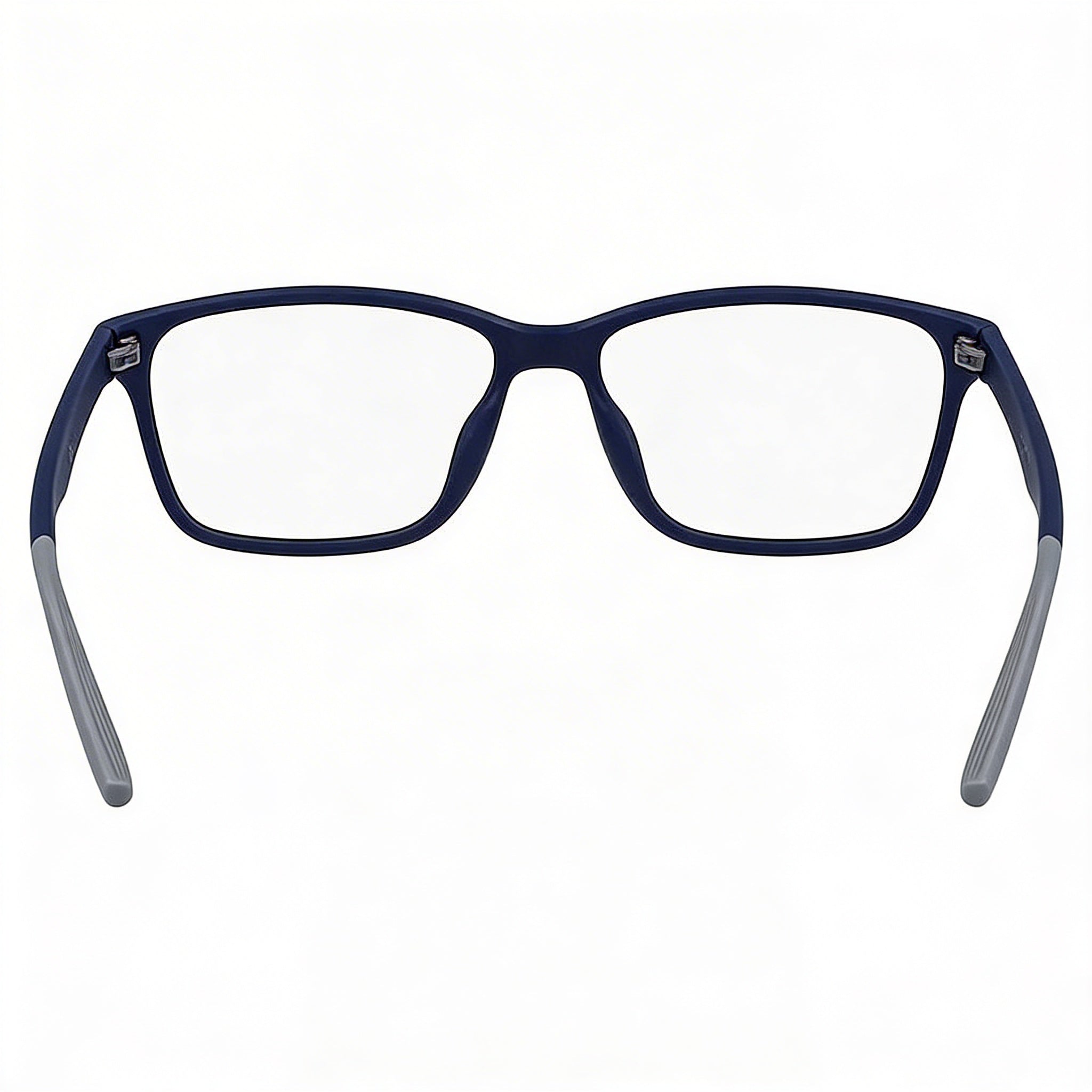Gafas Nike para hombre 7118 de plástico, montura rectangular en color azul marino mate y gris lobo, lentes granates, 55-14-140 mm, Photo 3