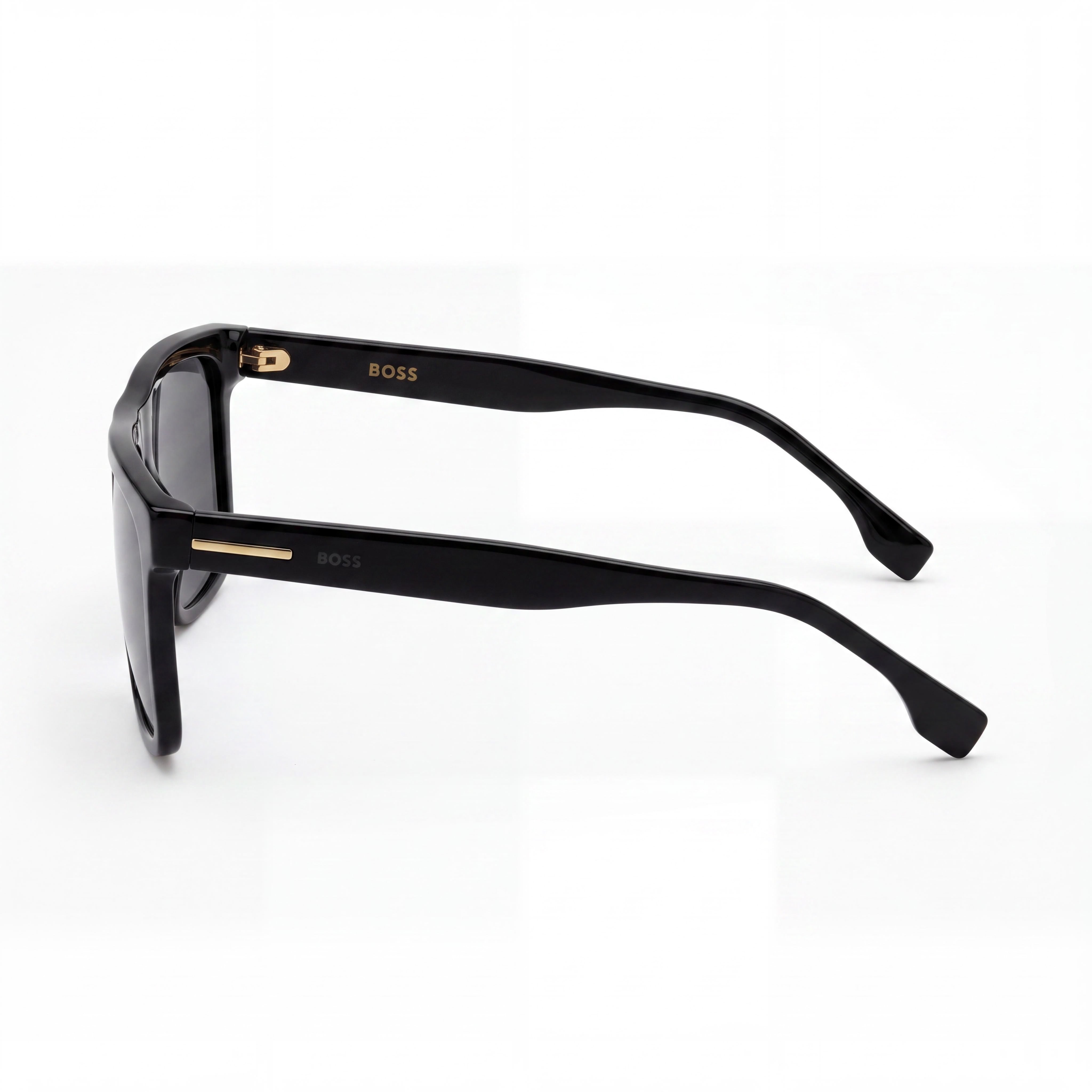 Hugo Boss 1440/S Unisex Square Black Acetate Polarized Sunglasses with UV Protection, Gray Gradient 59mm, Photo 2