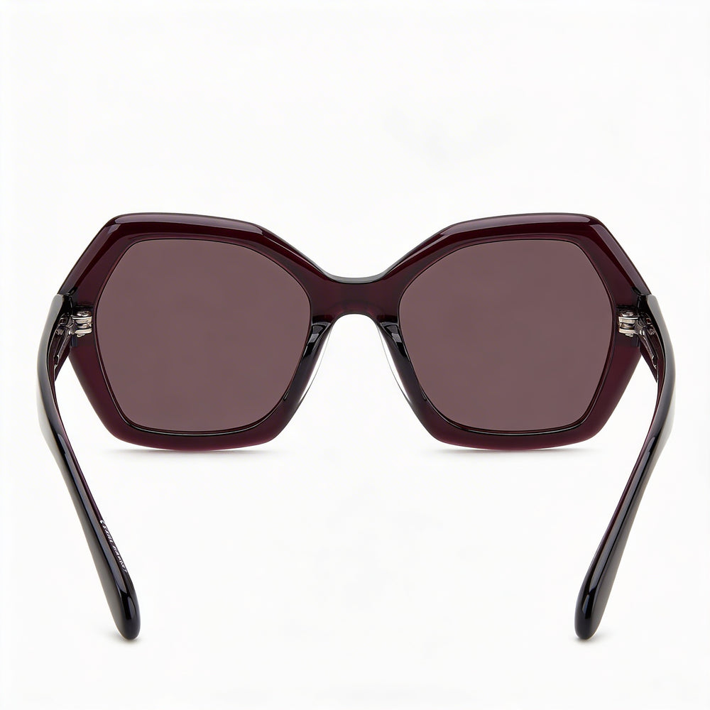 Gafas de sol Isabel Marant para mujer, modernas, de acetato, montura completa, geométricas, octogonales, color ciruela, sin polarizar, 53 mm