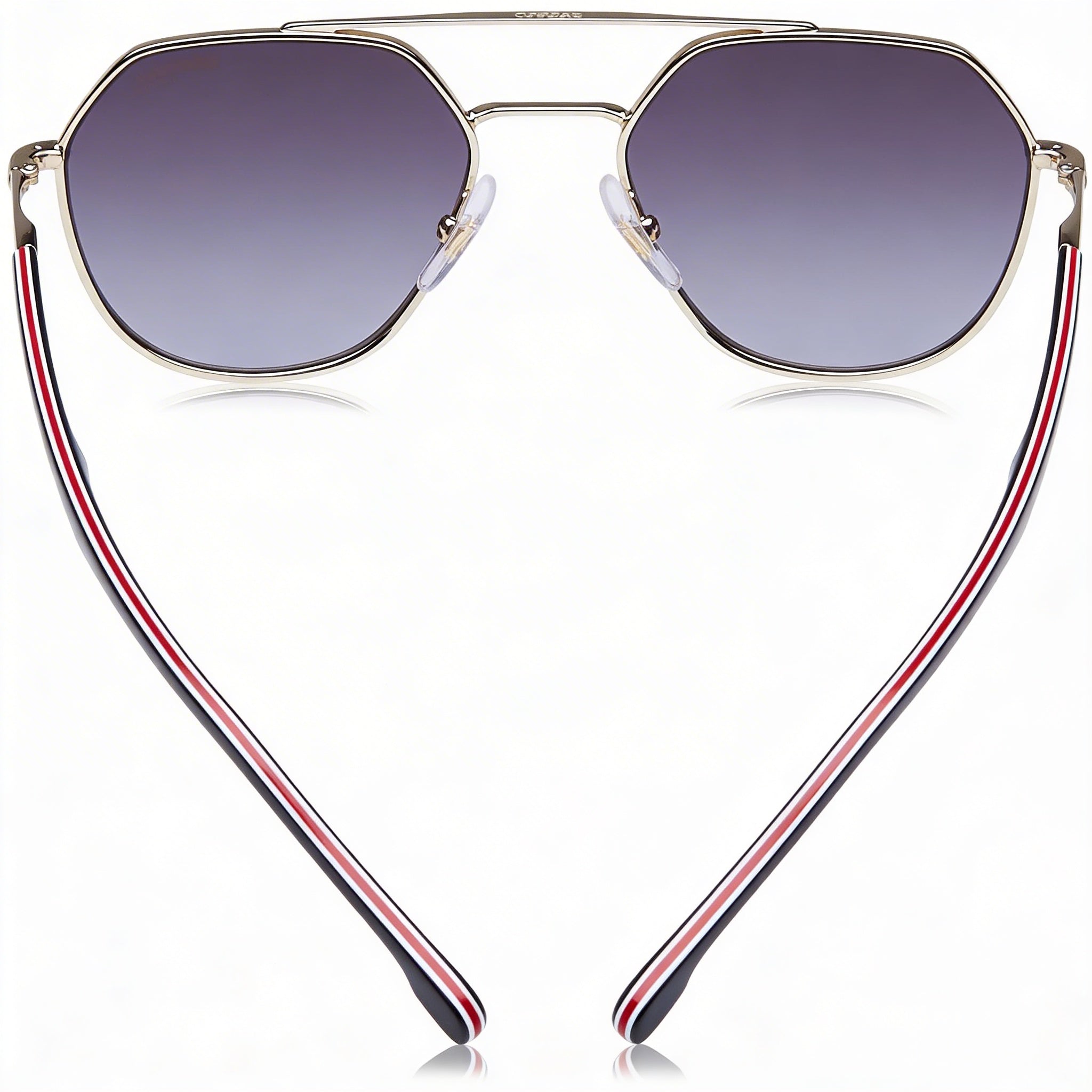 Gafas de sol unisex modernas Carrera 303/s de acero inoxidable, con rayas doradas y negras, protección UV, 53 mm, Photo 4
