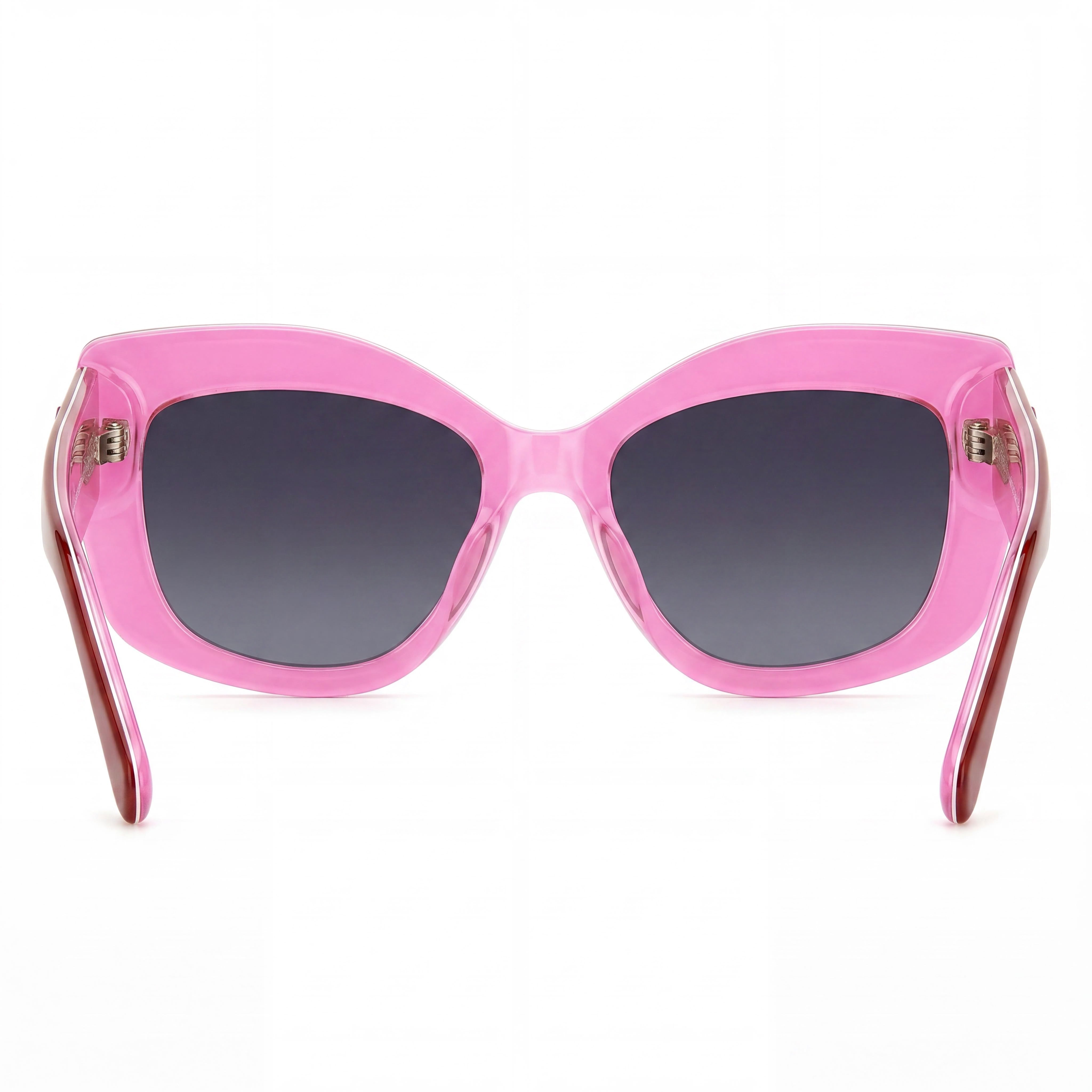 Gafas de sol de policarbonato no polarizadas Kate Spade New York casuales para mujer, rojas, con marco de aceite ecológico, con cristales grises oscuros degradados, de 54 mm, Photo 4