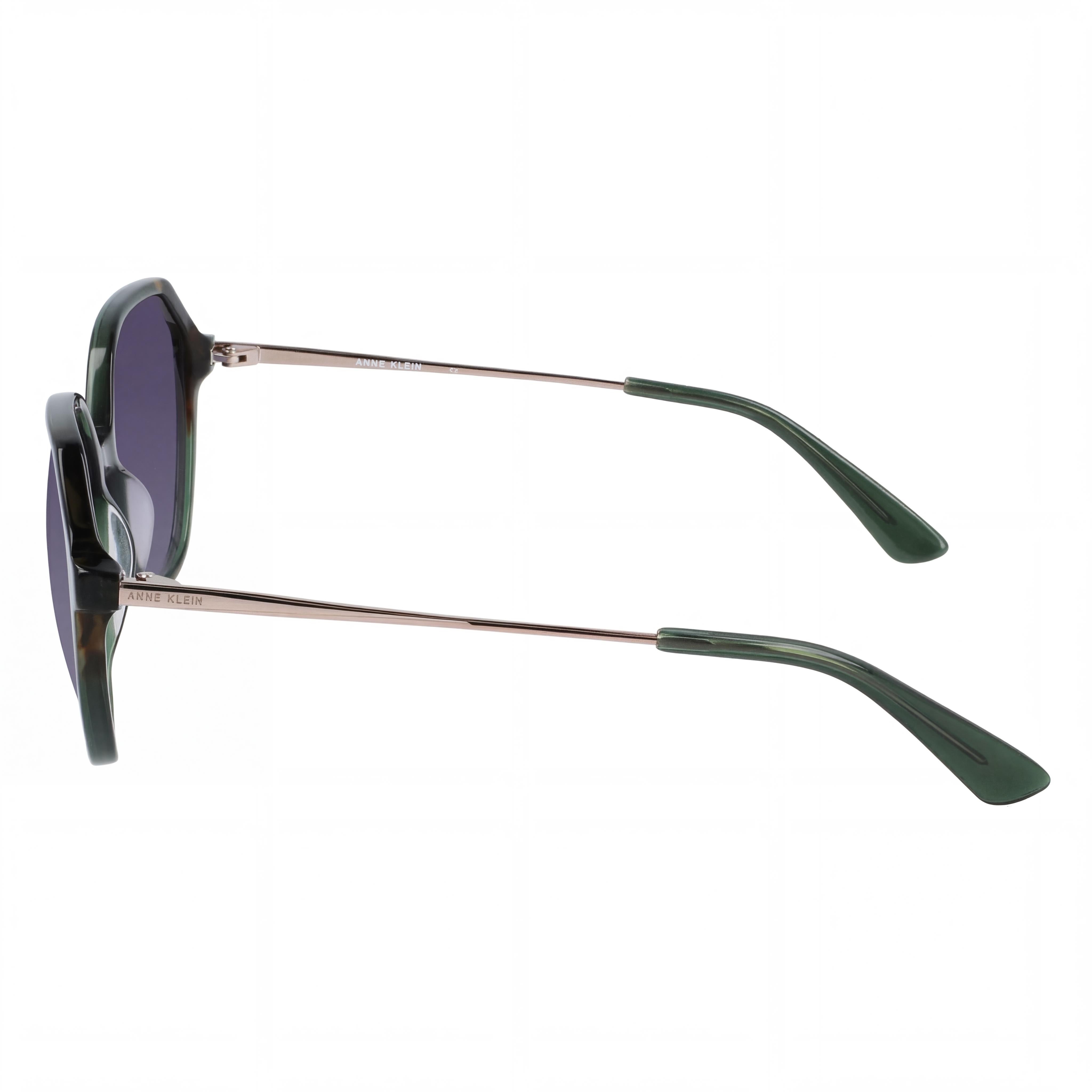 Anne Klein Women's Ak7075 Olive Plastic Frame Sunglasses with Grey Gradient Lenses offering UV Protection 55mm, Photo 3