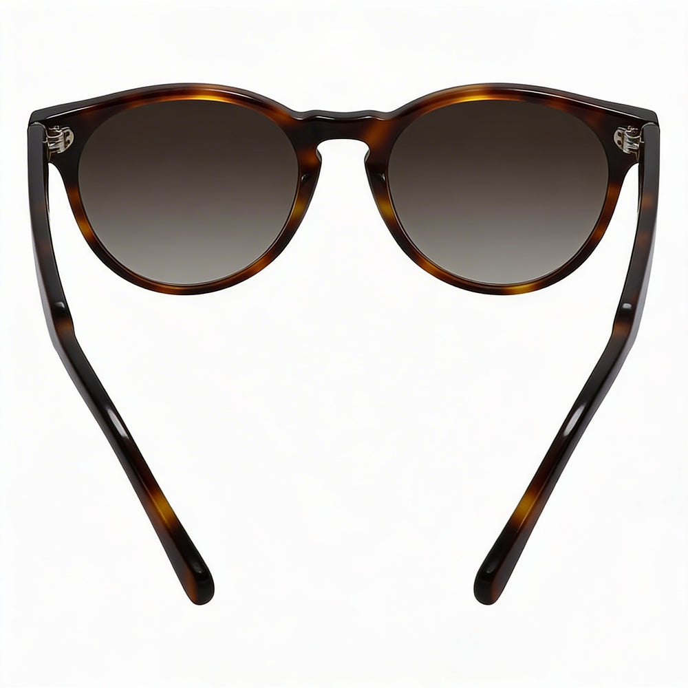 Gafas de sol Ferragamo Classic SF1068S redondas de plástico carey para mujer, con lentes marrones degradadas 100% UV no polarizadas de 52 mm