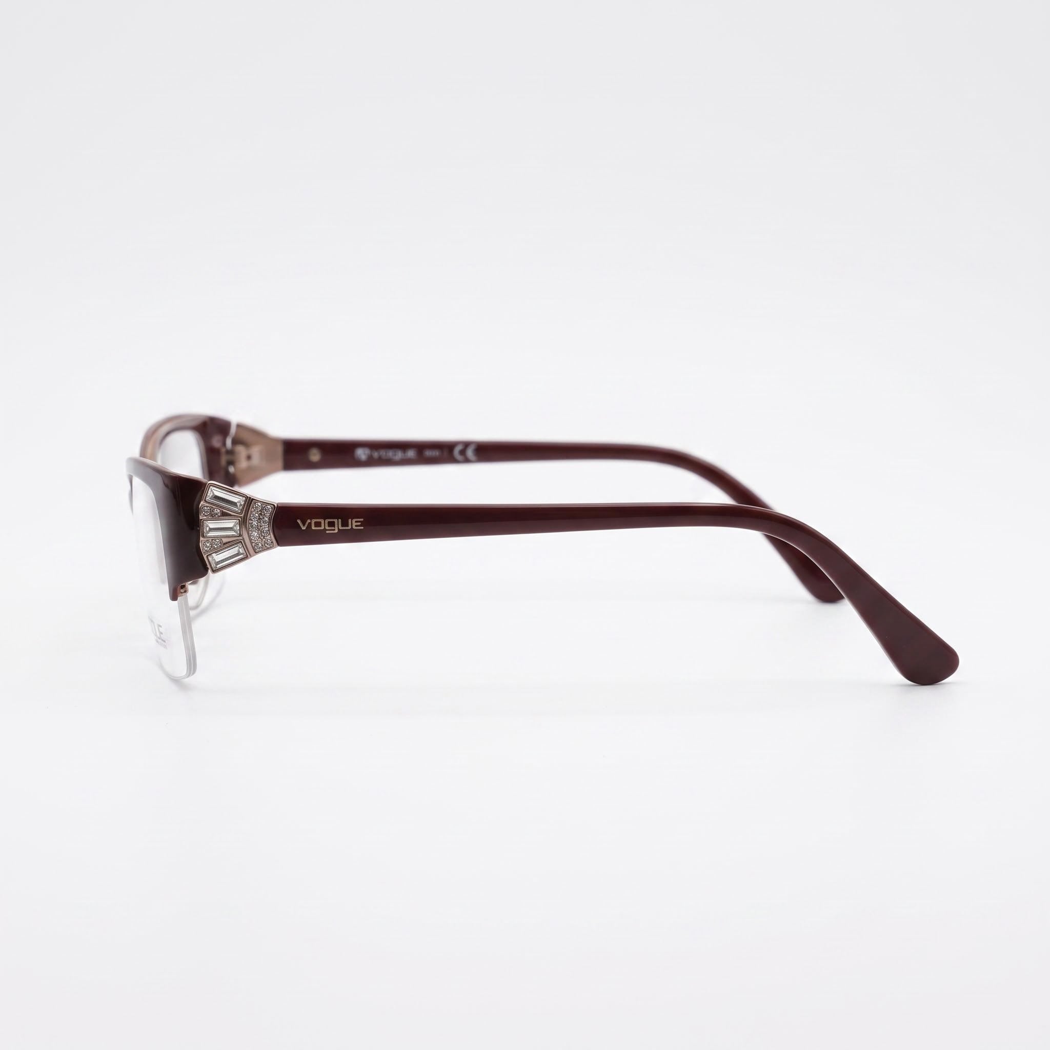 Vogue 0vo4014b Gafas de Mujer Plástico Ovaladas Azul Burdeos Oro Pálido 50mm Lente de Demostración, Photo 2