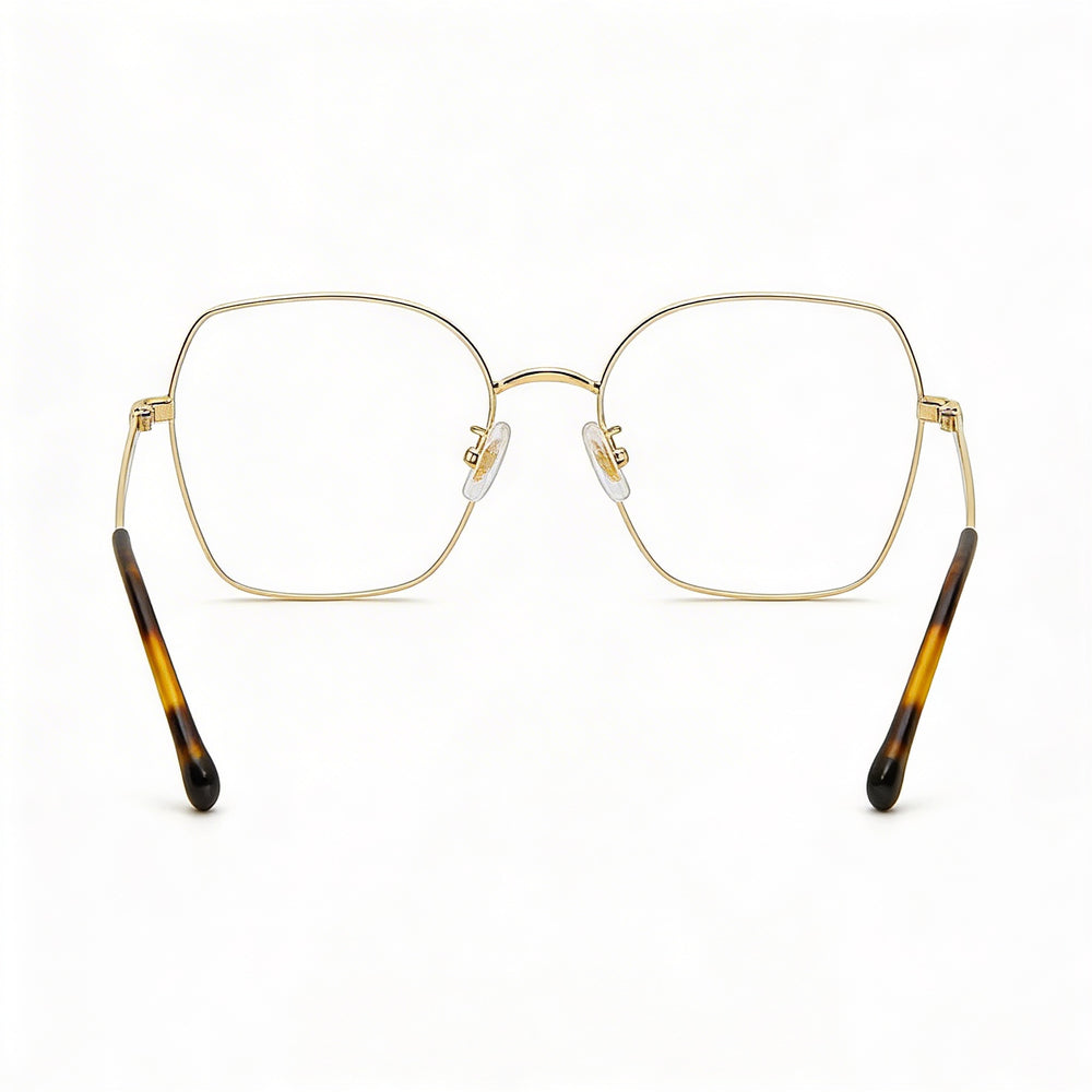 Marco de gafas Carrera Carrera 3035 de acero inoxidable dorado y marfil para mujer con lentes de 53 mm, puente de 140 mm, patillas de 18 mm