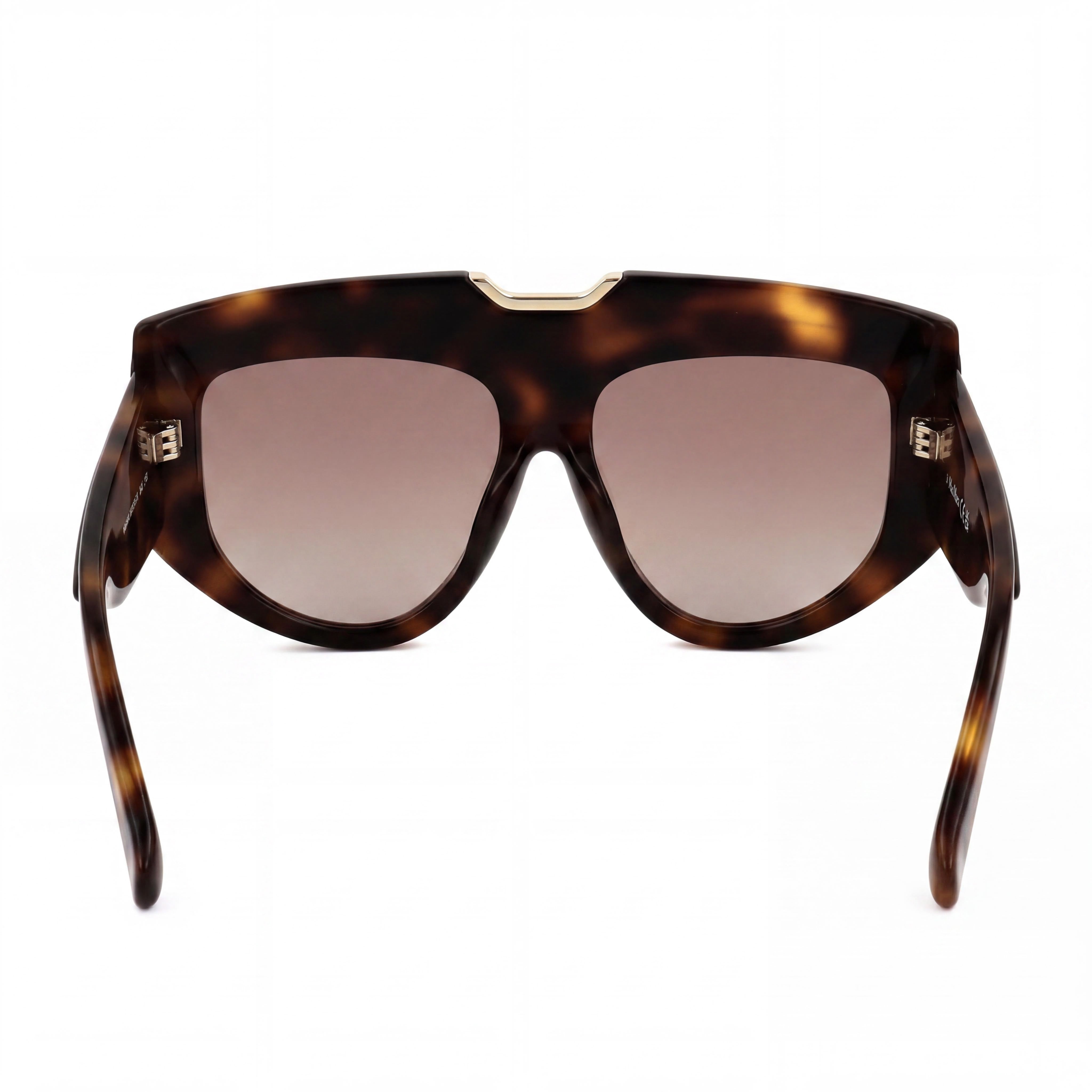 MaxMara Women's Sunglasses with Multicolor Stainless Steel Frame and Brown Acetate Lenses, Photo 4
