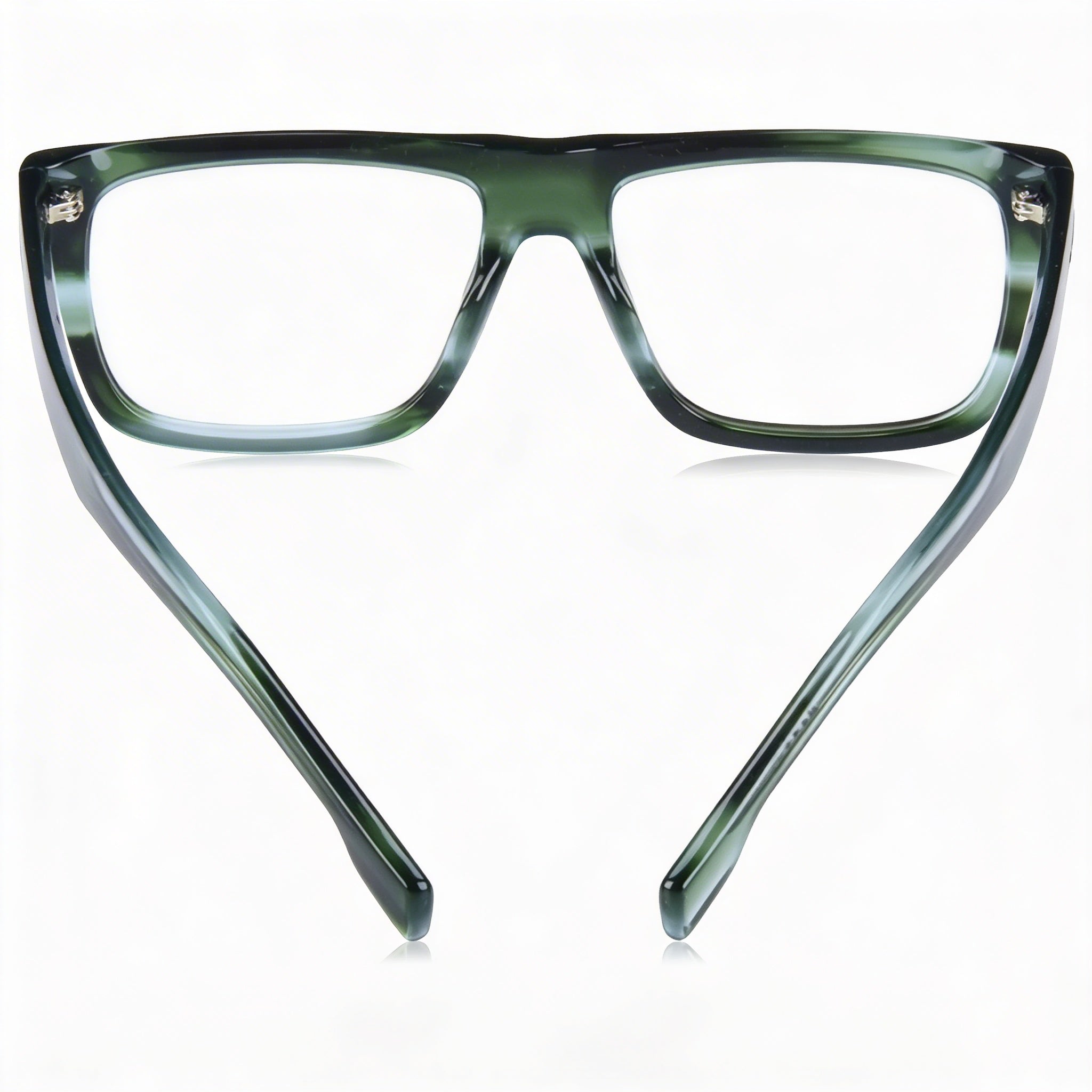 Hugo Boss Modern Unisex Green Horn Acetate Frame with Iridium Acetate Lenses & UV Protection 53mm, Photo 4