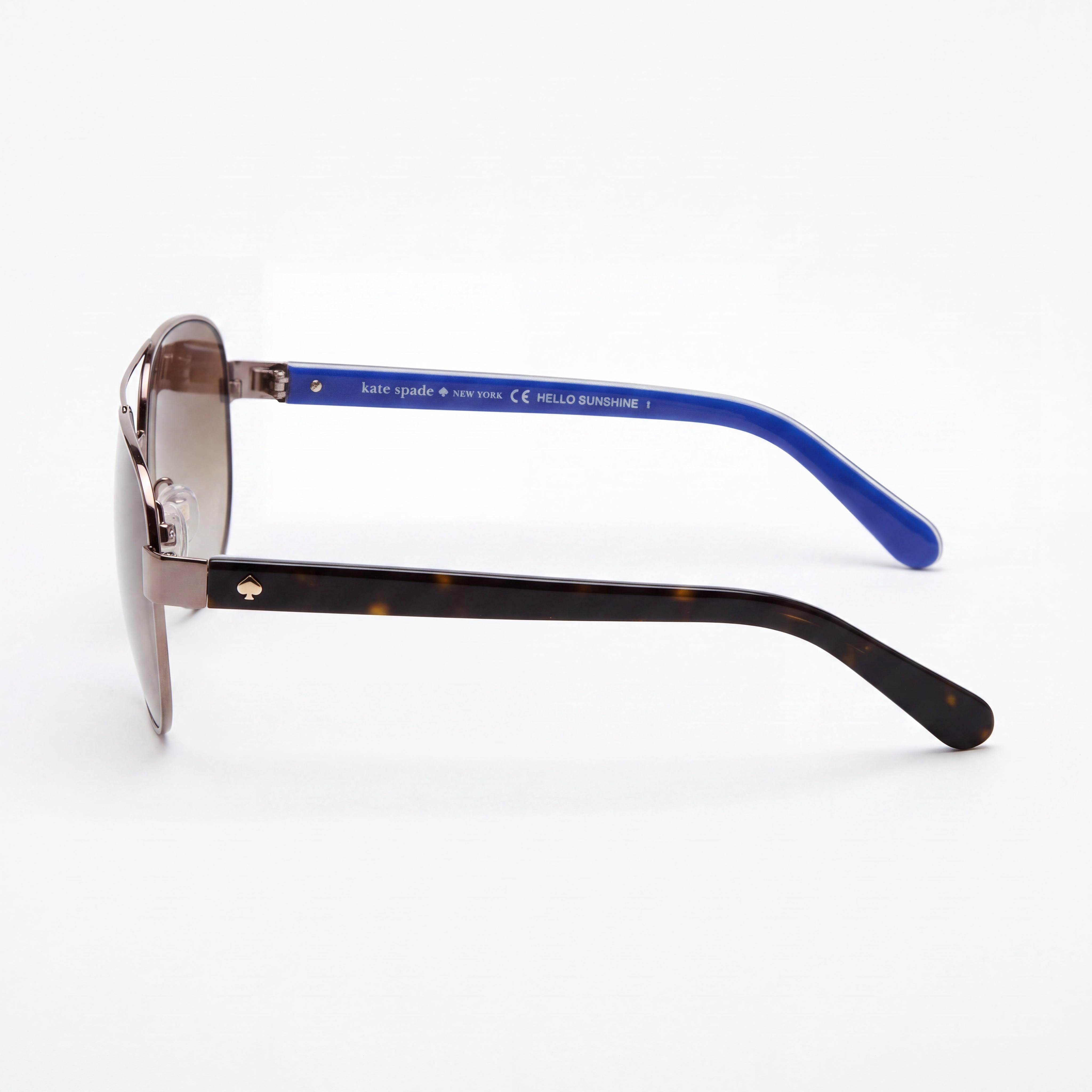Kate Spade New York Dalia/S Gafas de sol UV Navigator de metal plateado con puntos y degradado gris para mujer 58 mm, Photo 3