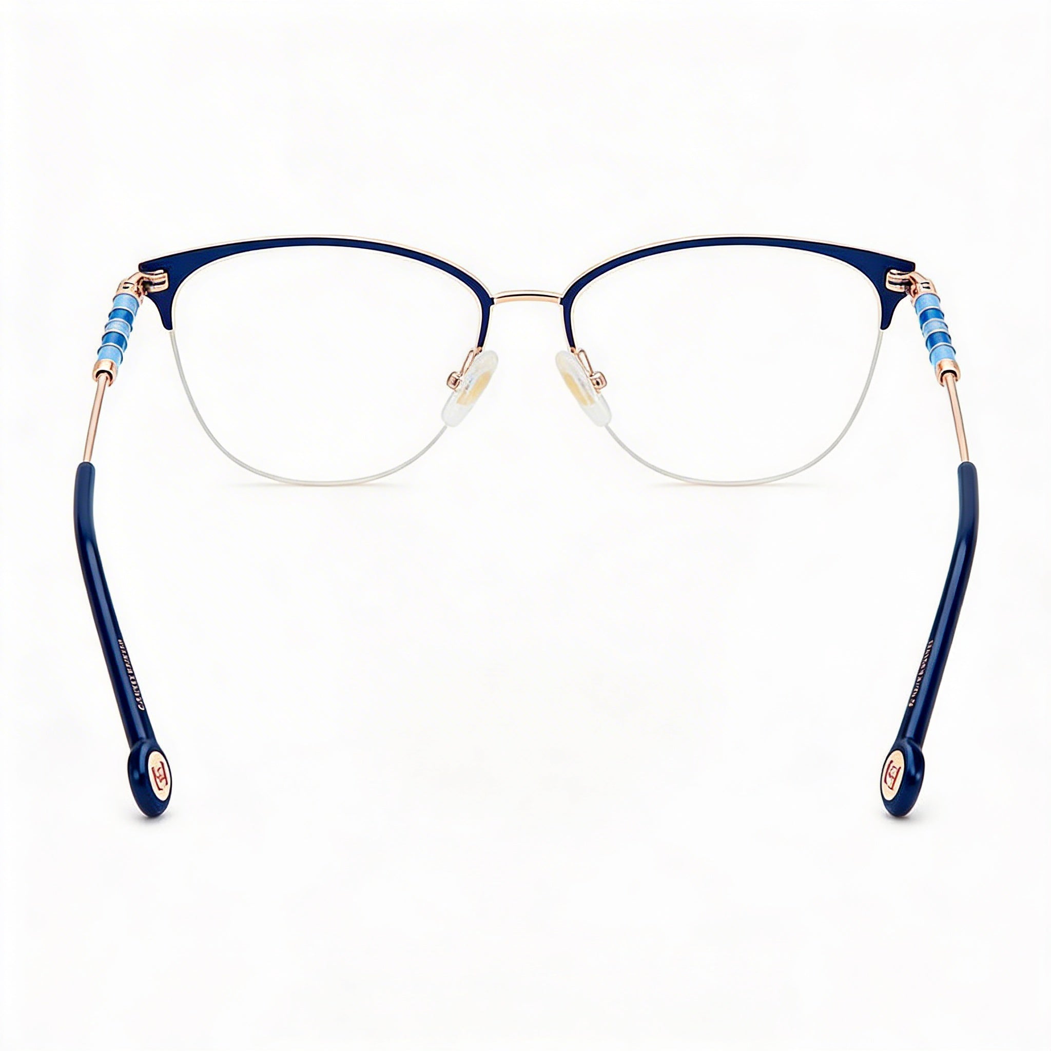 Gafas Carolina Herrera Ch 0038 para Mujer de Acero Inoxidable Oro Azul 54-17-140, Photo 2