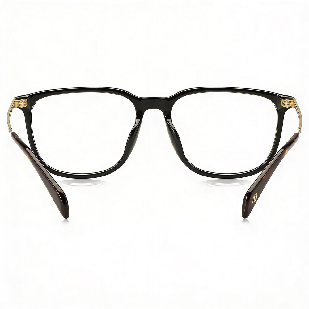 Gafas David Beckham Db 7074/F para hombre con montura de plástico y lentes de policarbonato, negro dorado, lente de 55 mm