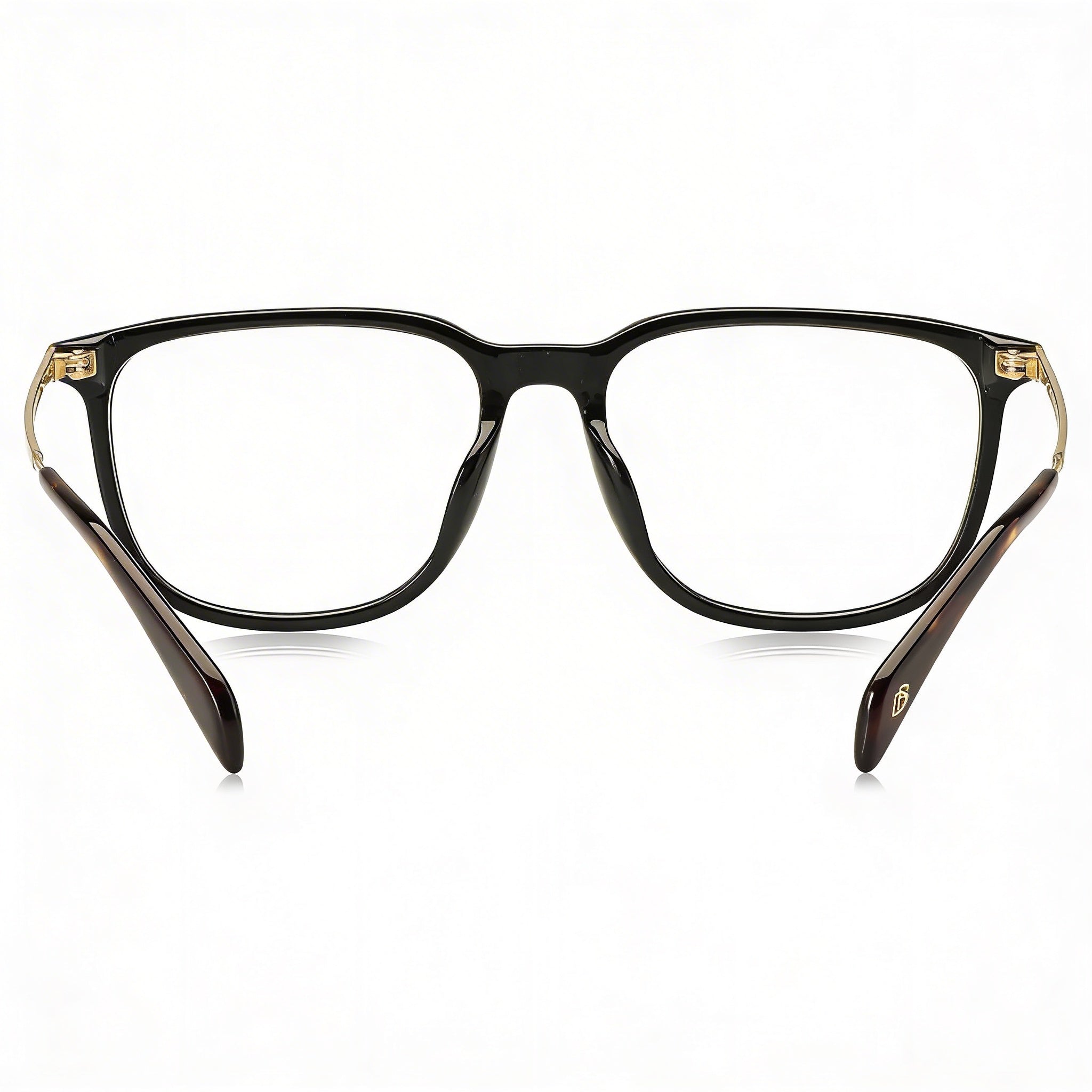 Gafas David Beckham Db 7074/F para hombre con montura de plástico y lentes de policarbonato, negro dorado, lente de 55 mm, Photo 3