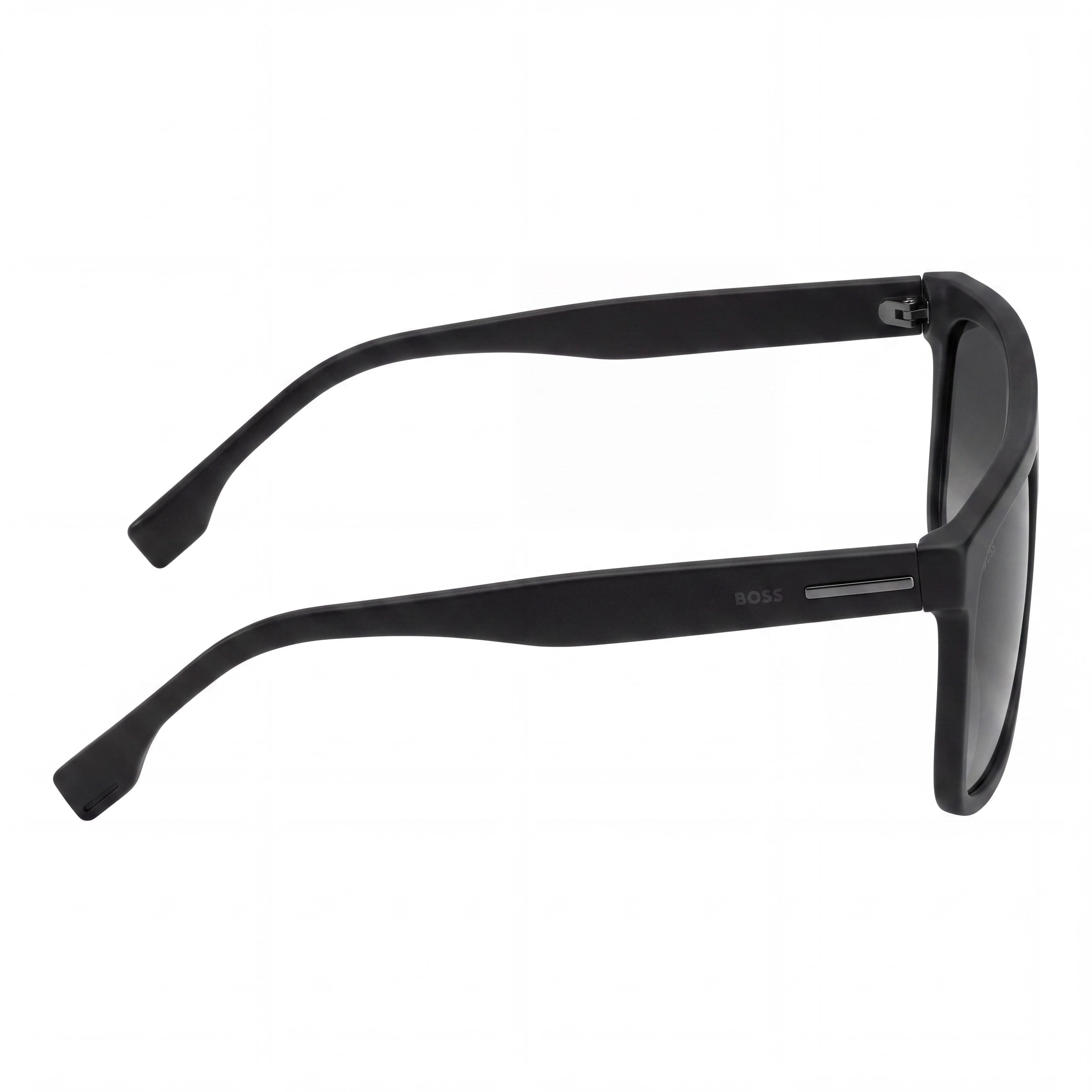HUGO BOSS BOSS 1440/S Men's Polarized 100% UV Acetate Sunglasses, Matte Black with Grey Shaded Lenses, 59mm, Photo 3