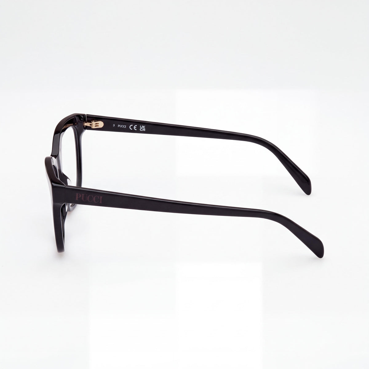 Emilio Pucci EP5242 Women's Eyewear with MODERNO Style, Shiny Black Plastic Frame and Non- Lenses 56mm, Photo 2