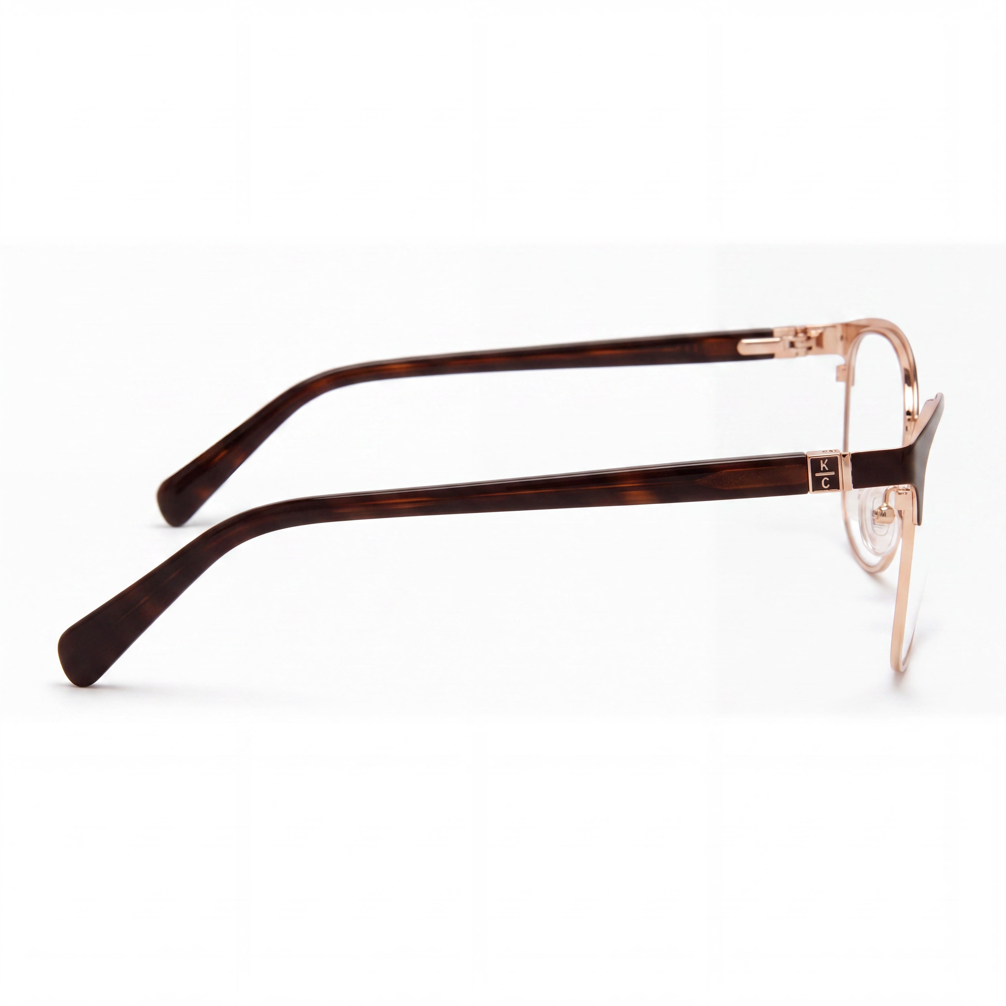 Kenneth Cole New York Kc0329 Gafas con montura de metal marrón oscuro brillante para hombre, 55mm, Photo 2
