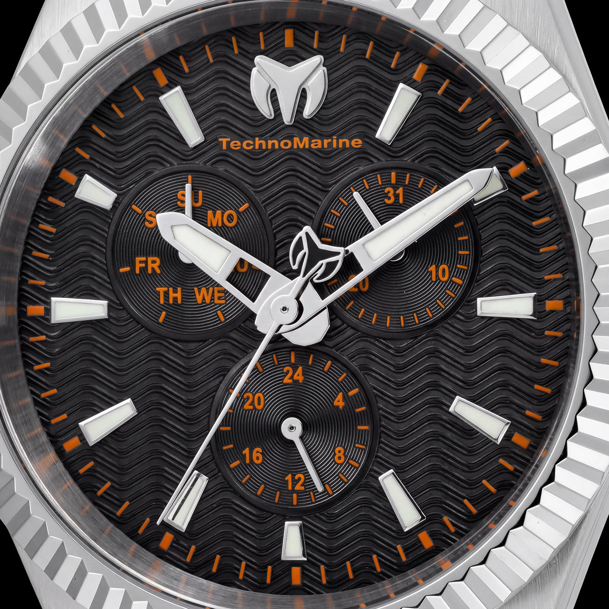 Reloj de cuarzo para hombre TechnoMarine TM-719023 de silicona naranja, 42 mm, acero inoxidable, 50 m WR, Photo 2