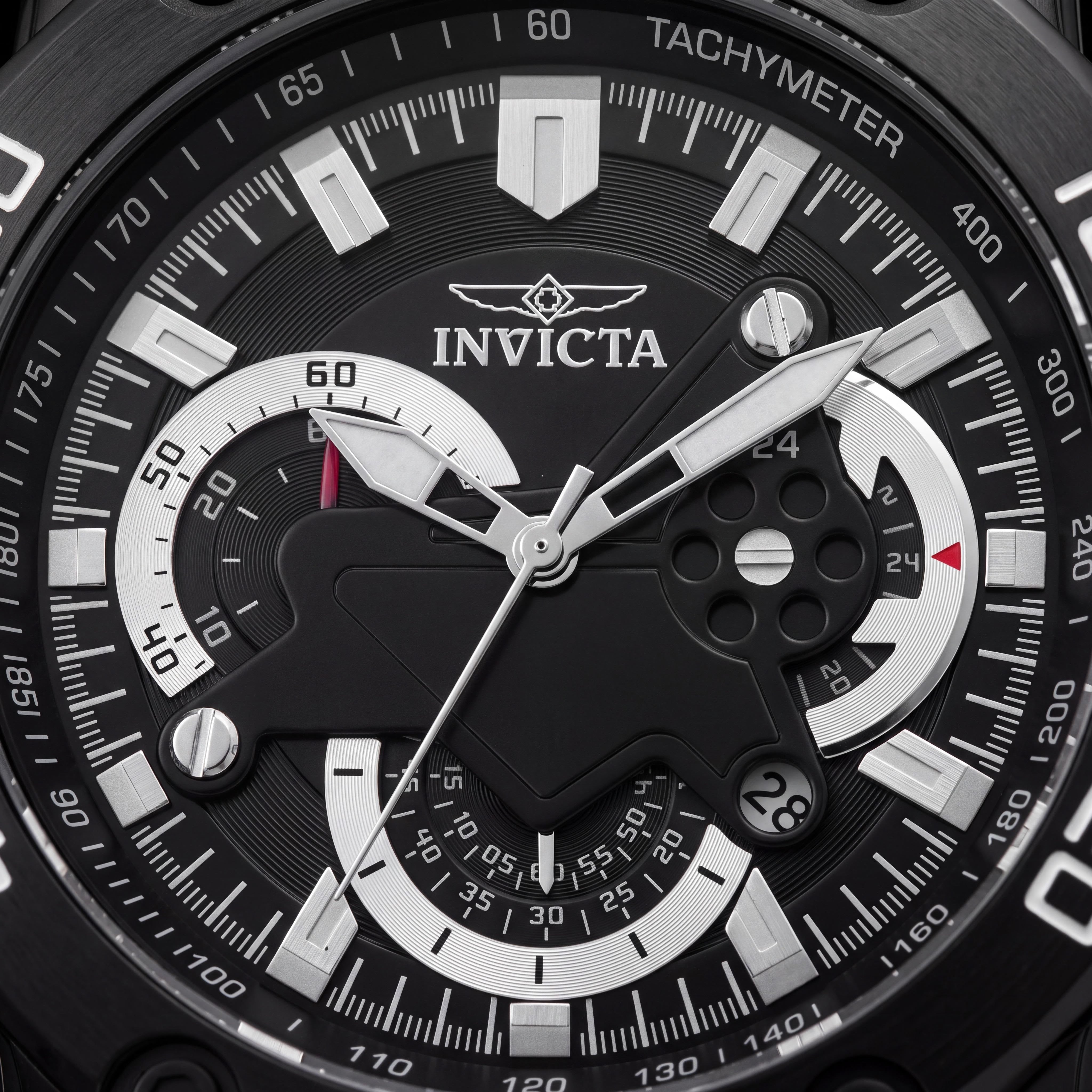 Invicta Pro Diver - SCUBA 22763 Reloj de Cuarzo Cronógrafo de Acero Inoxidable con Chapado Iónico Negro para Hombre de 49mm, Photo 2