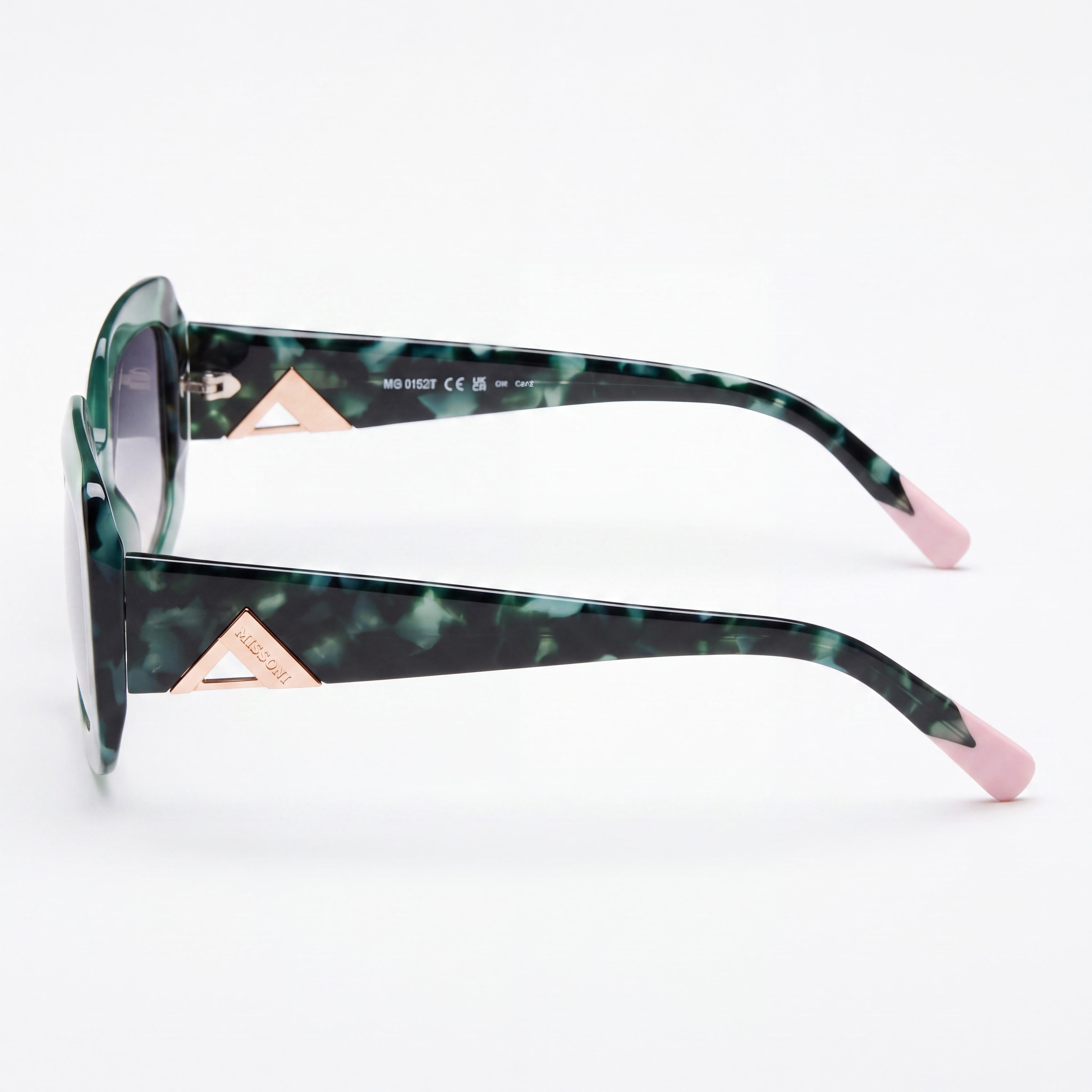 Missoni Missoni Seasonal Women's Green Pink Havana Acetate Frame UV Protection Sunglasses 54mm, Photo 3