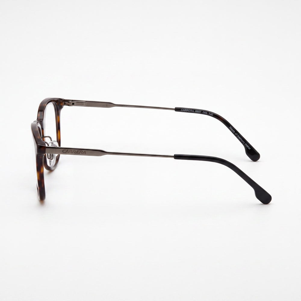 Carrera Men's CARRERA 8897 Square Optical Frame, Light Acetate in Havana Color, Size 55-17-140