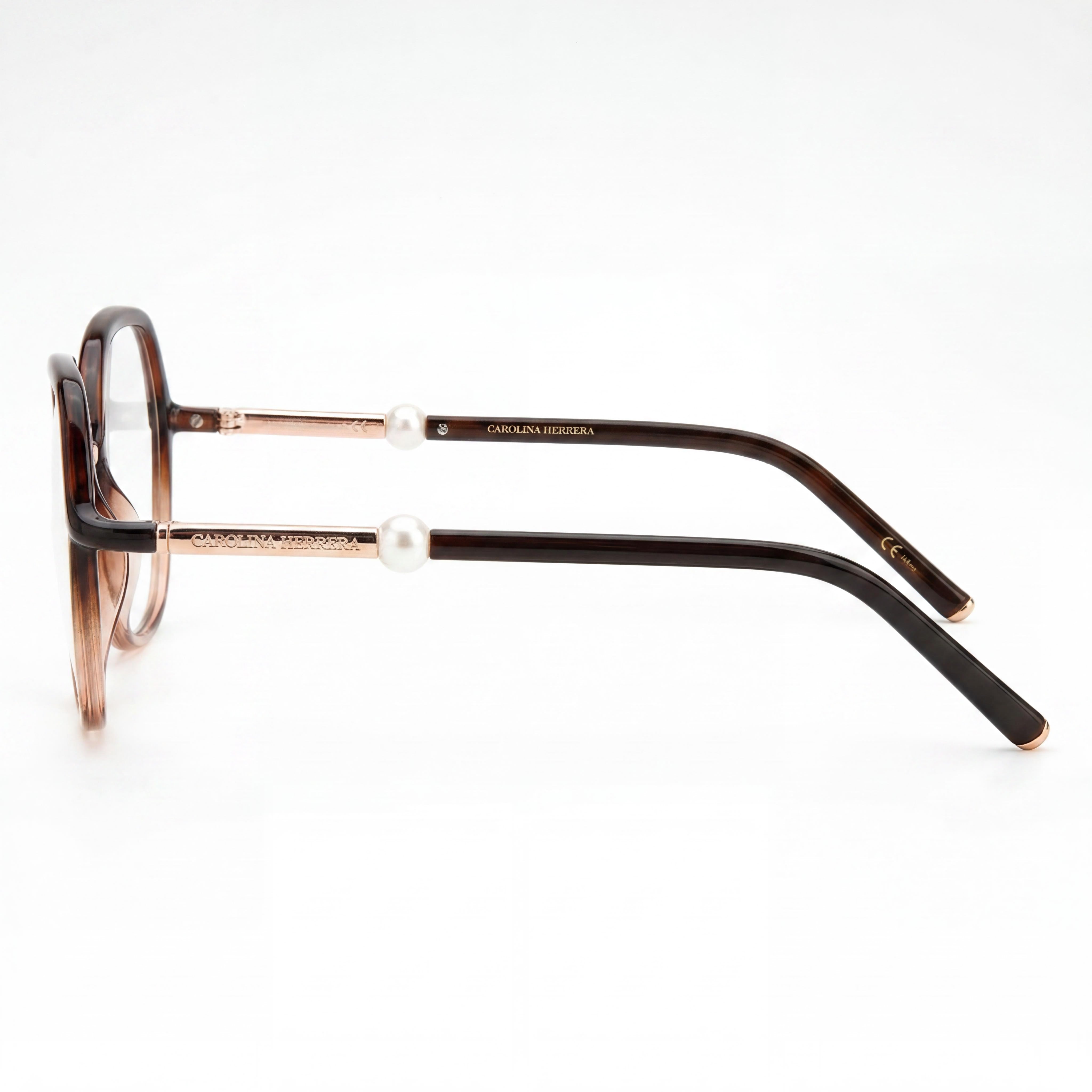 CAROLINA HERRERA Her 0080 Gafas de sol para mujer con montura de poliamida marrón nude, lentes de 53 mm con protección UV no polarizadas., Photo 3