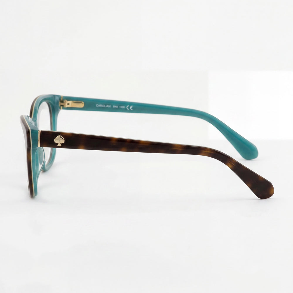 Kate Spade New York Carolan - Gafas de plástico para mujer, estilo ojo de gato, sin montura, color Habana oscuro, talla 50-17