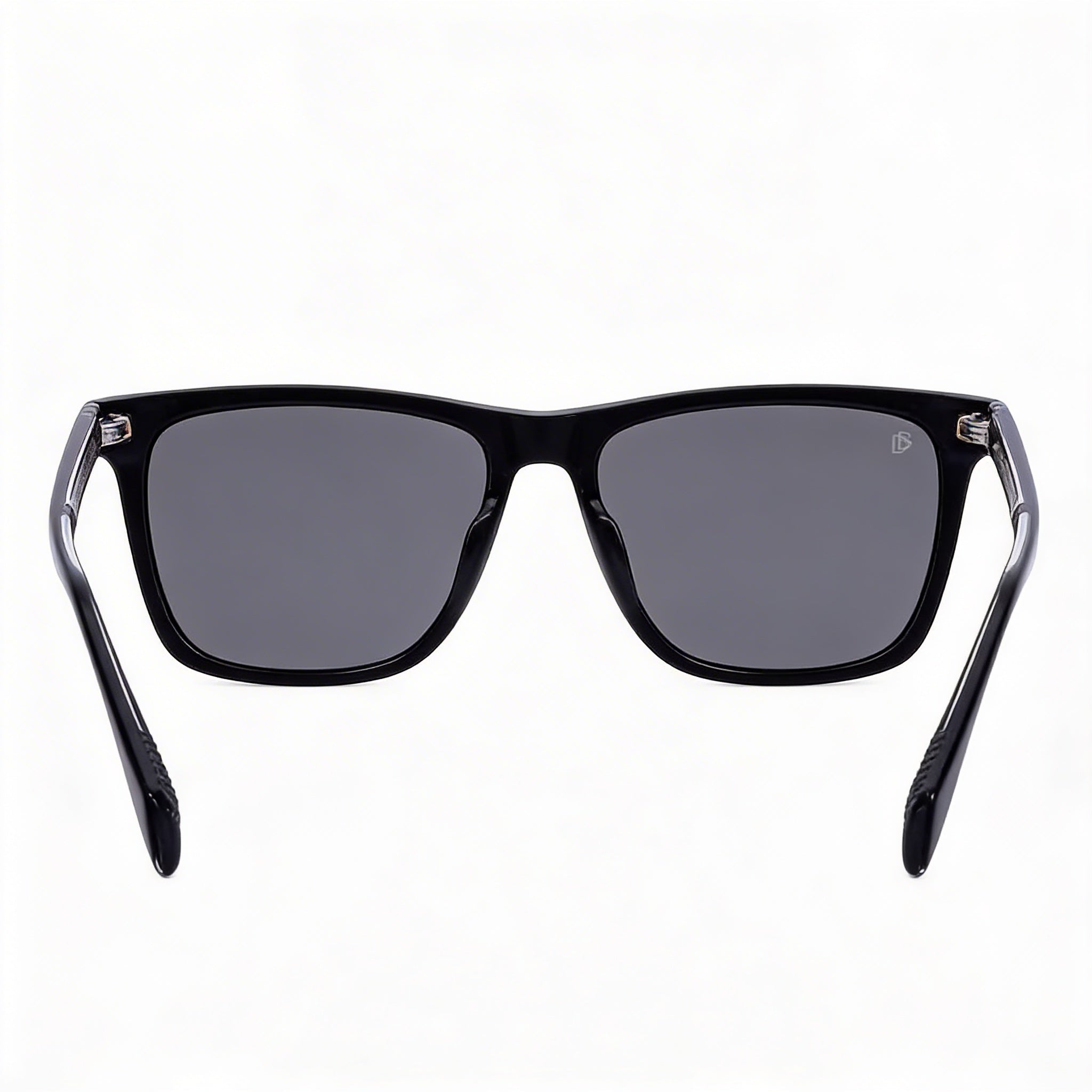 David Beckham DB 1092/S Men's Black Acetate Rectangular Grey Clip-on Polarized Sunglasses 55mm, Photo 3