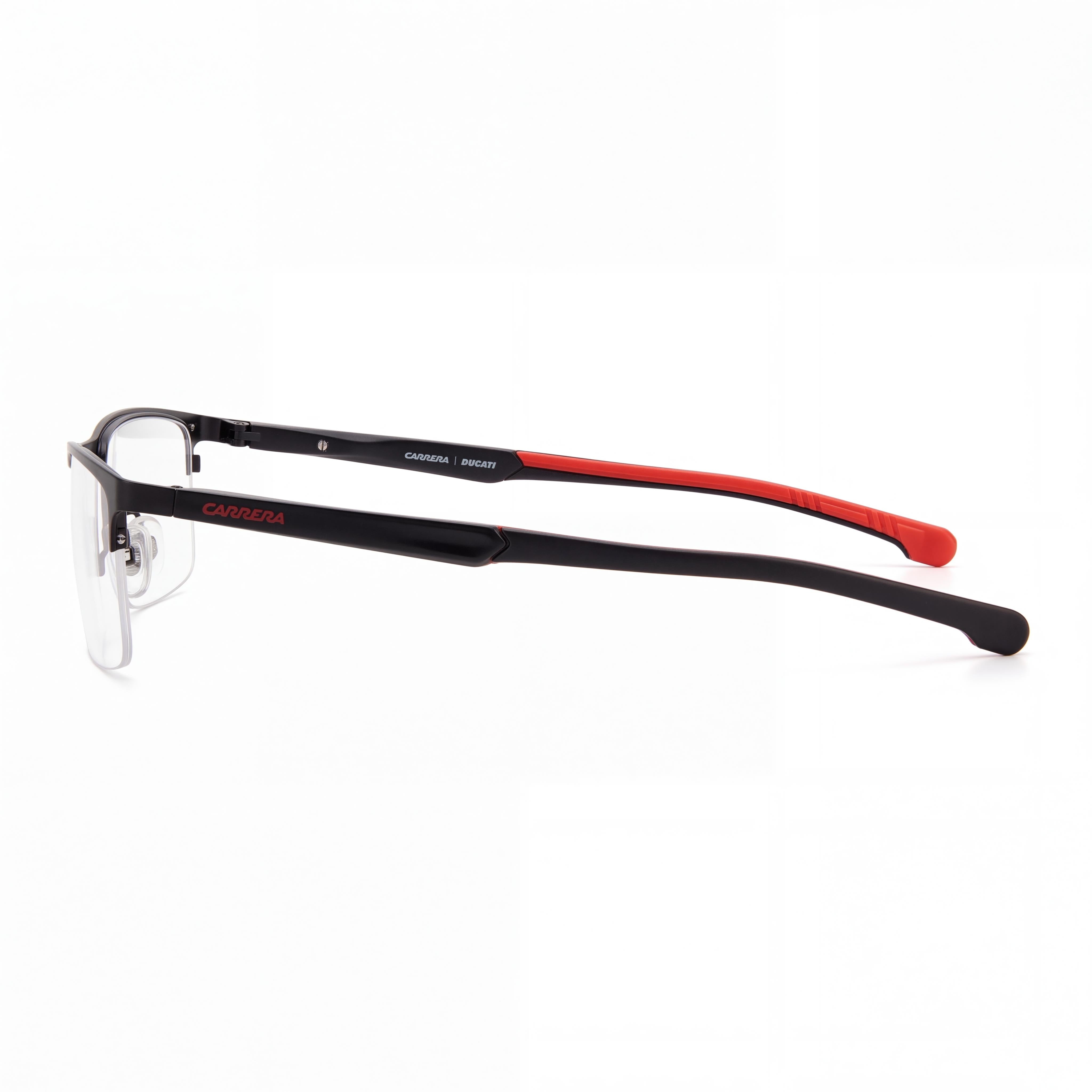 Gafas de sol Carrera Carduc 009 unisex, montura de aleación de acero, negras y rojas, 55 mm, Photo 3