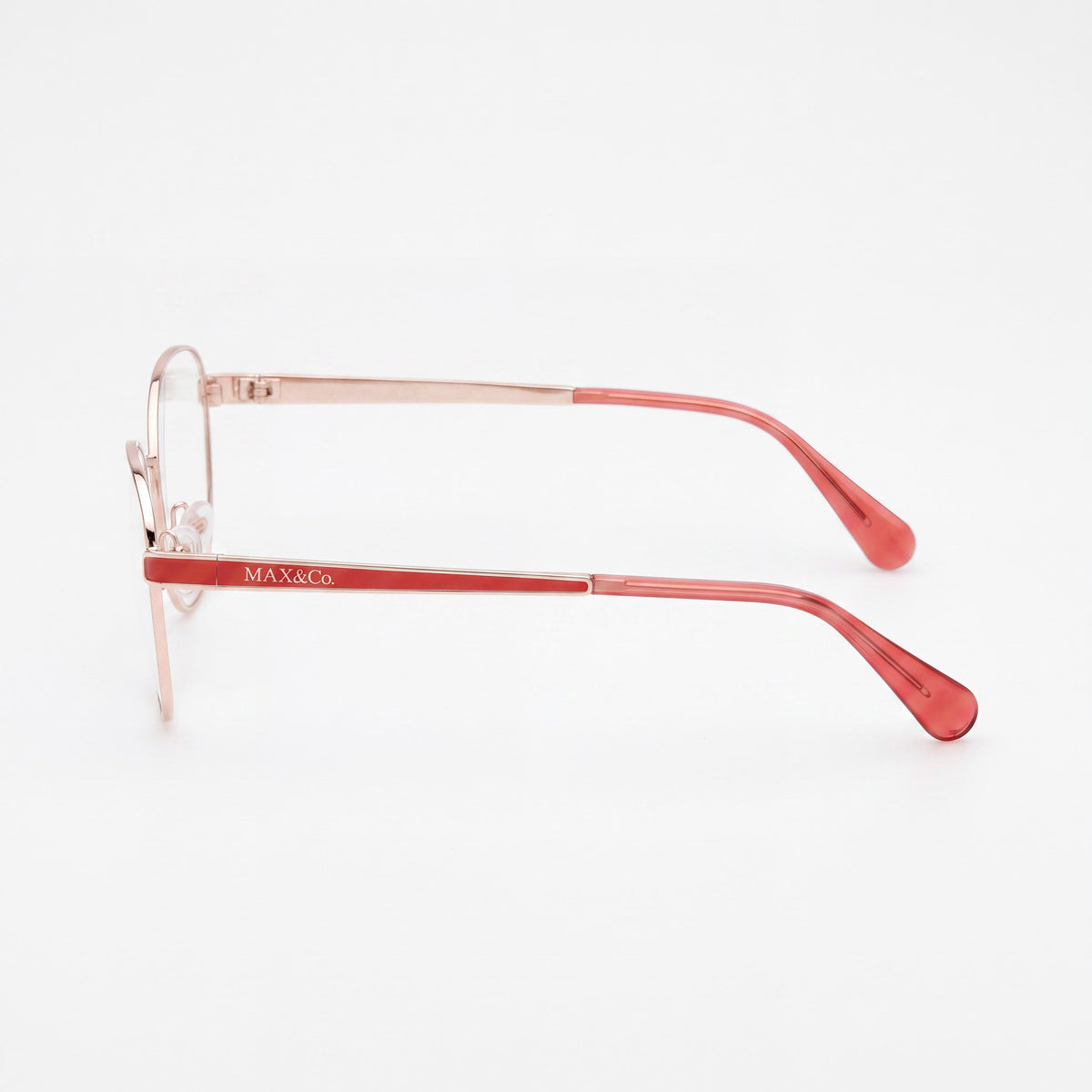 Max & Co. MO5148 028 Women's Eyeglasses with Shiny Rose Gold Frame - Lens Width 54mm, Bridge 16mm, Temple Length 140mm, Photo 2