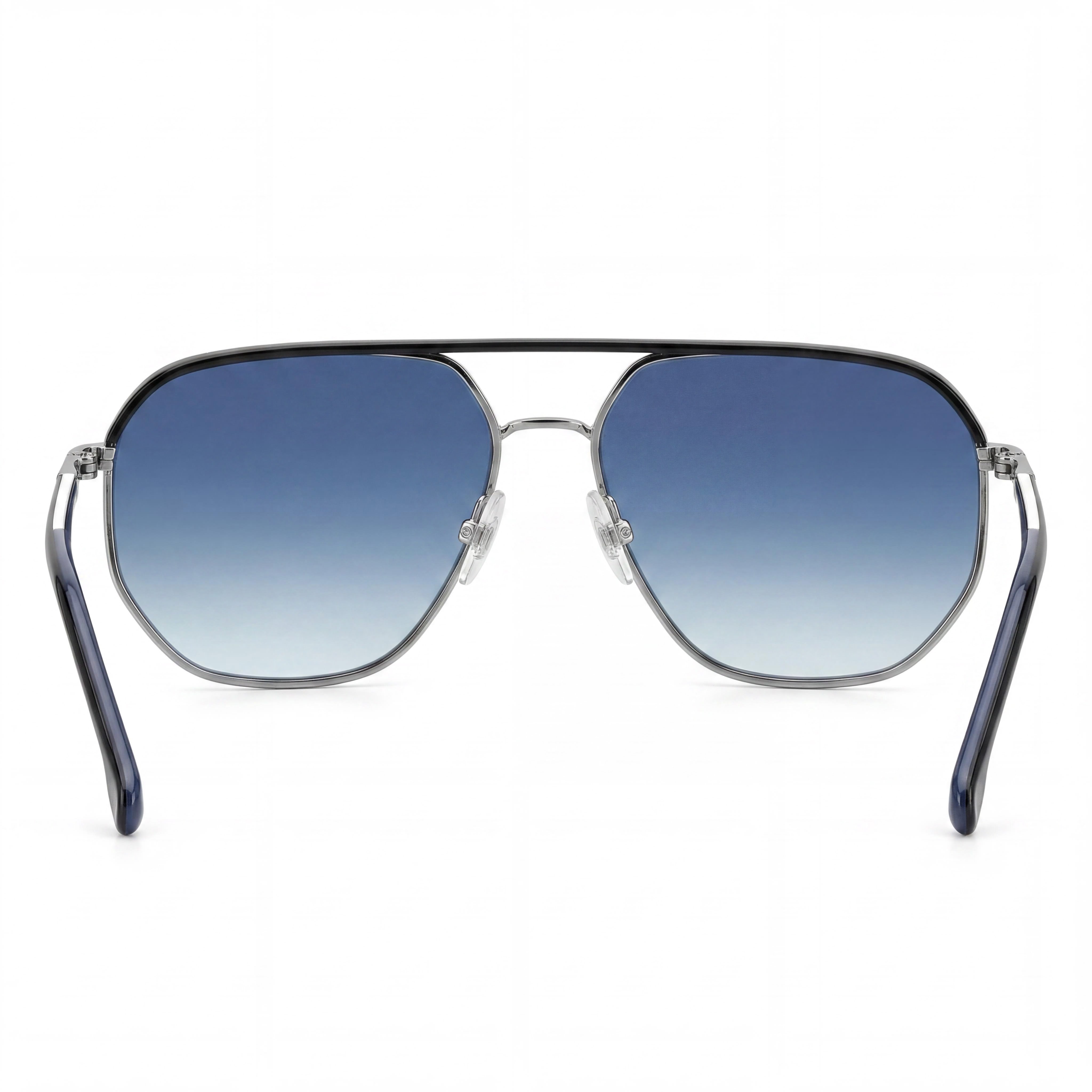 Carrera Classic Men's Stainless Steel Dark Blue Gradient Frame Ruthen Blue Lens UV Protected 59mm Sunglasses, Photo 3