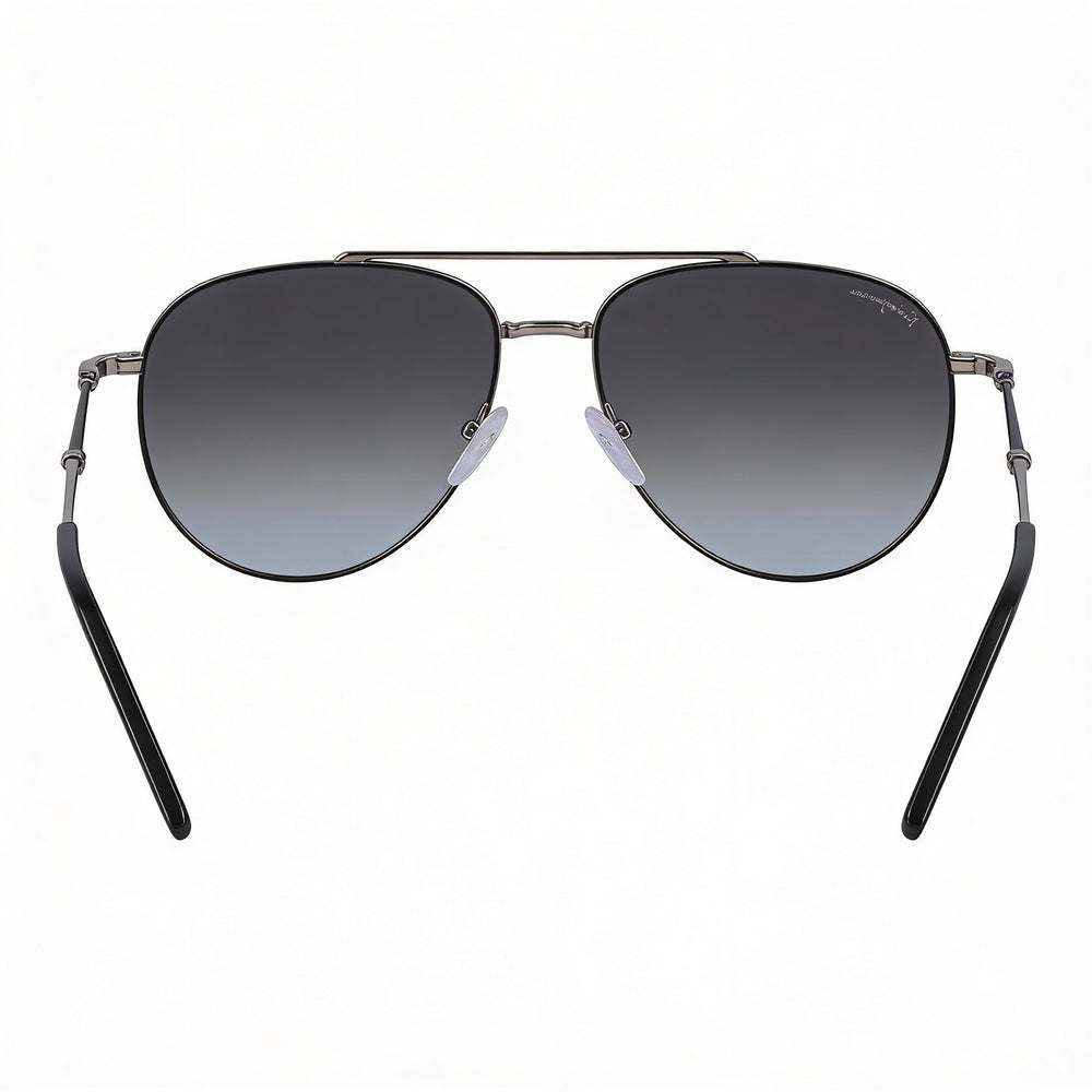 Salvatore Ferragamo SF 226S 086 58 Unisex Metal Sunglasses Black Light Ruthenium Frame Gradient Grey Lens 58mm